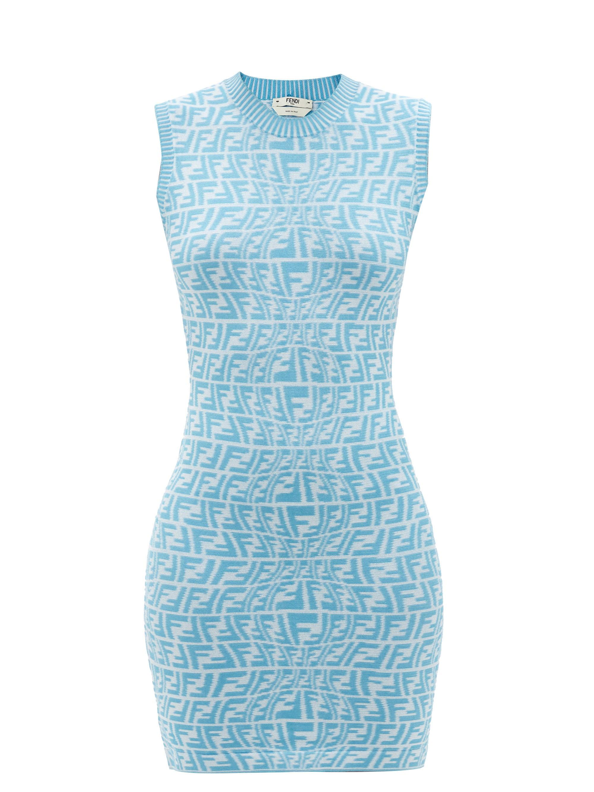 Fendi Ff Vertigo-jacquard Knit Mini 