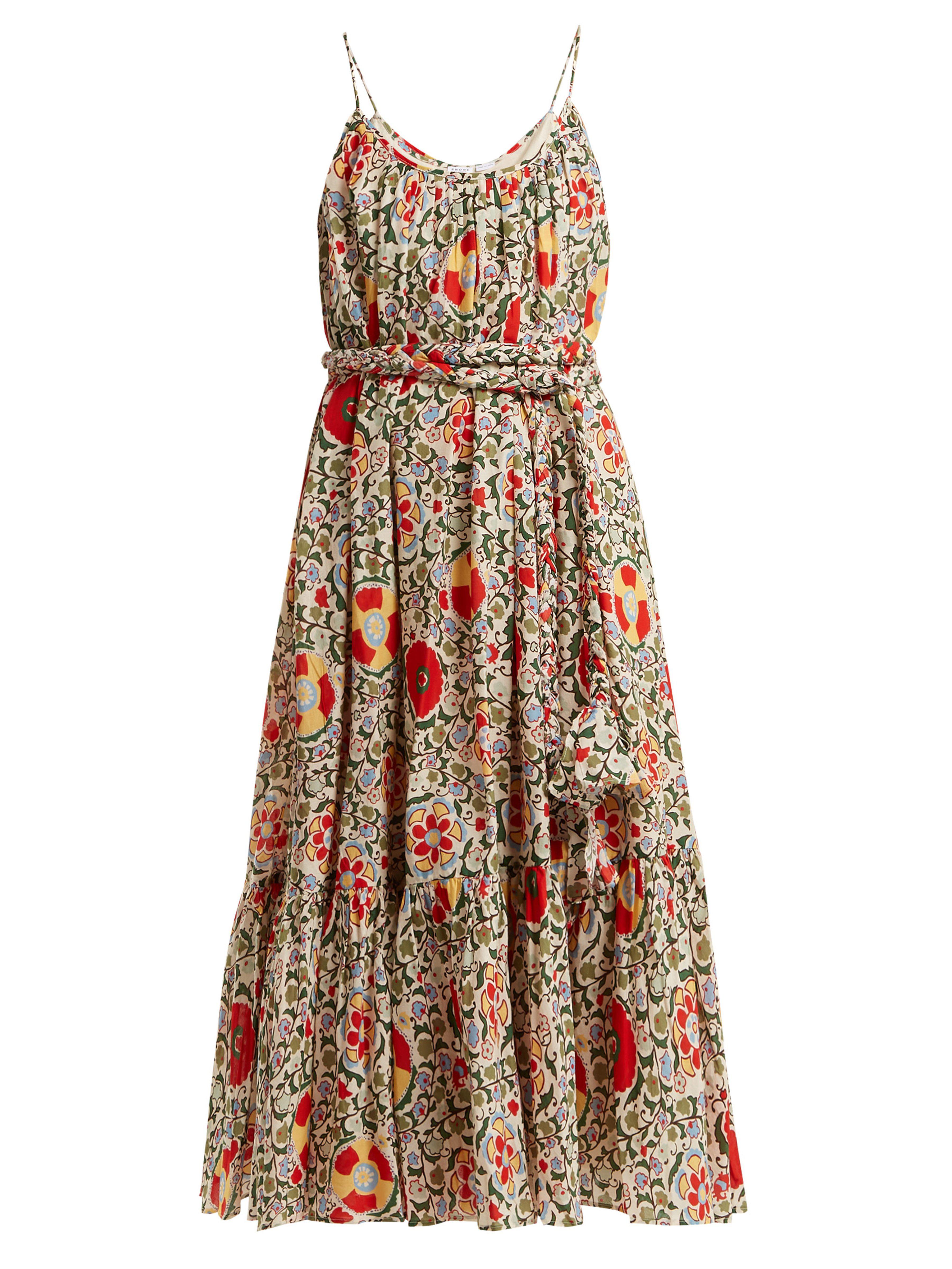 RHODE Lea Floral Print Cotton Dress - Lyst