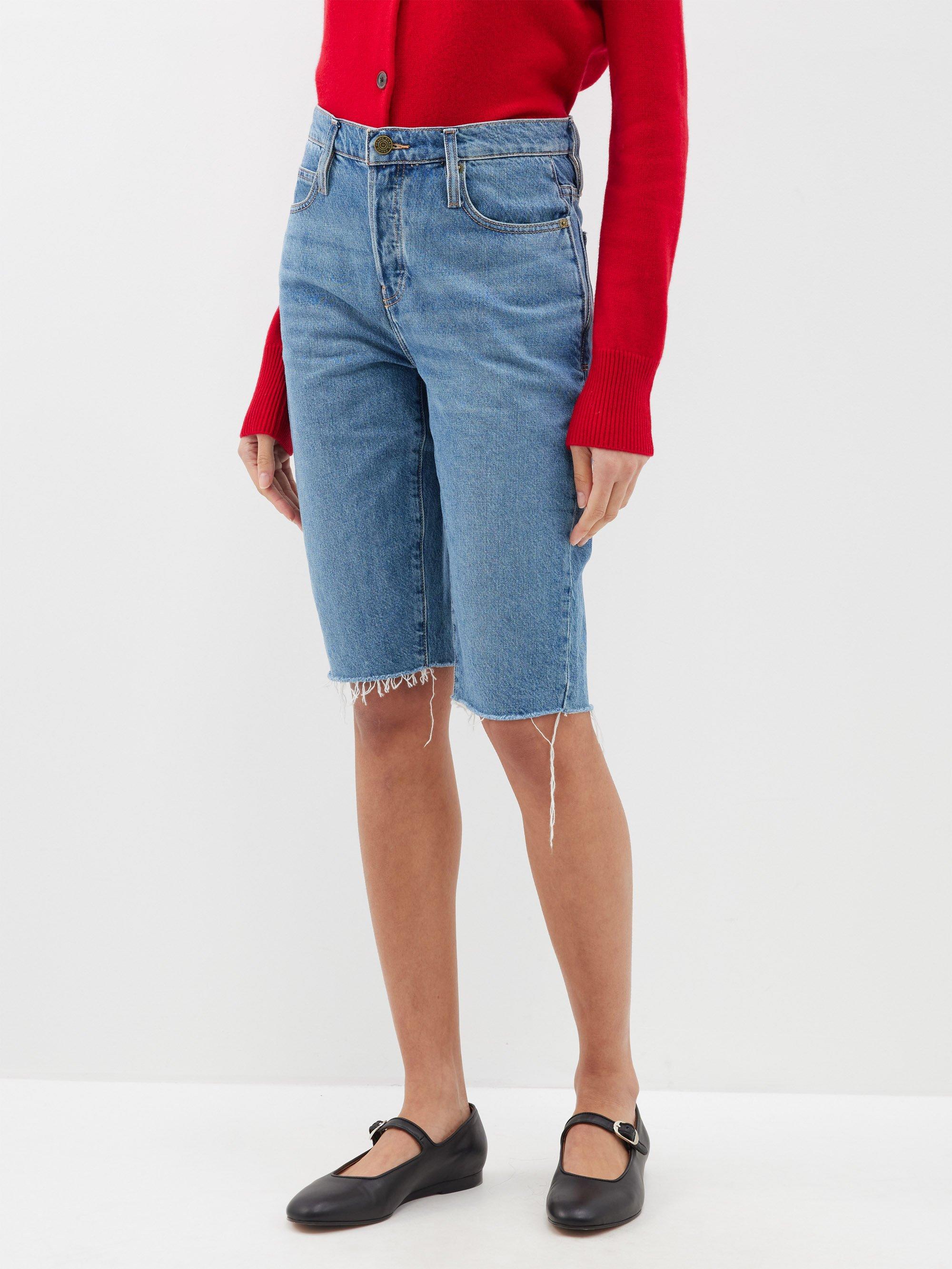 Cycling denim shorts sale