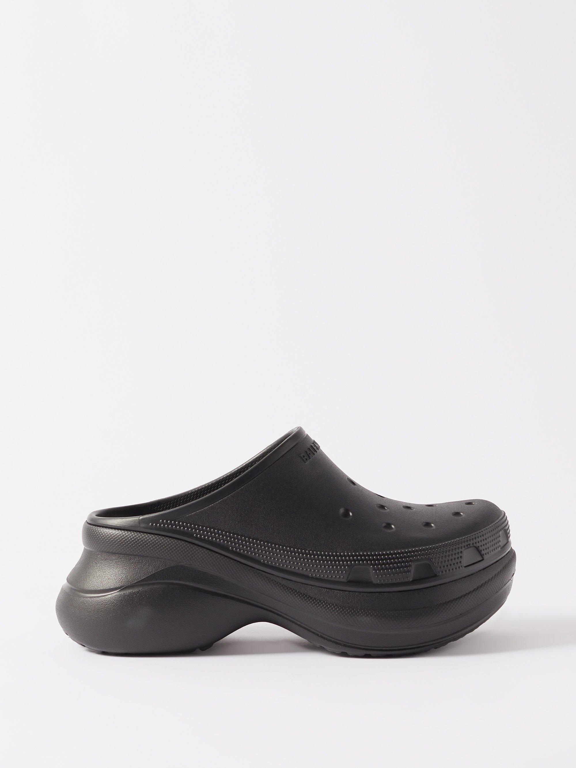 Balenciaga X Crocs 5 Platform Rubber Clogs in Black | Lyst