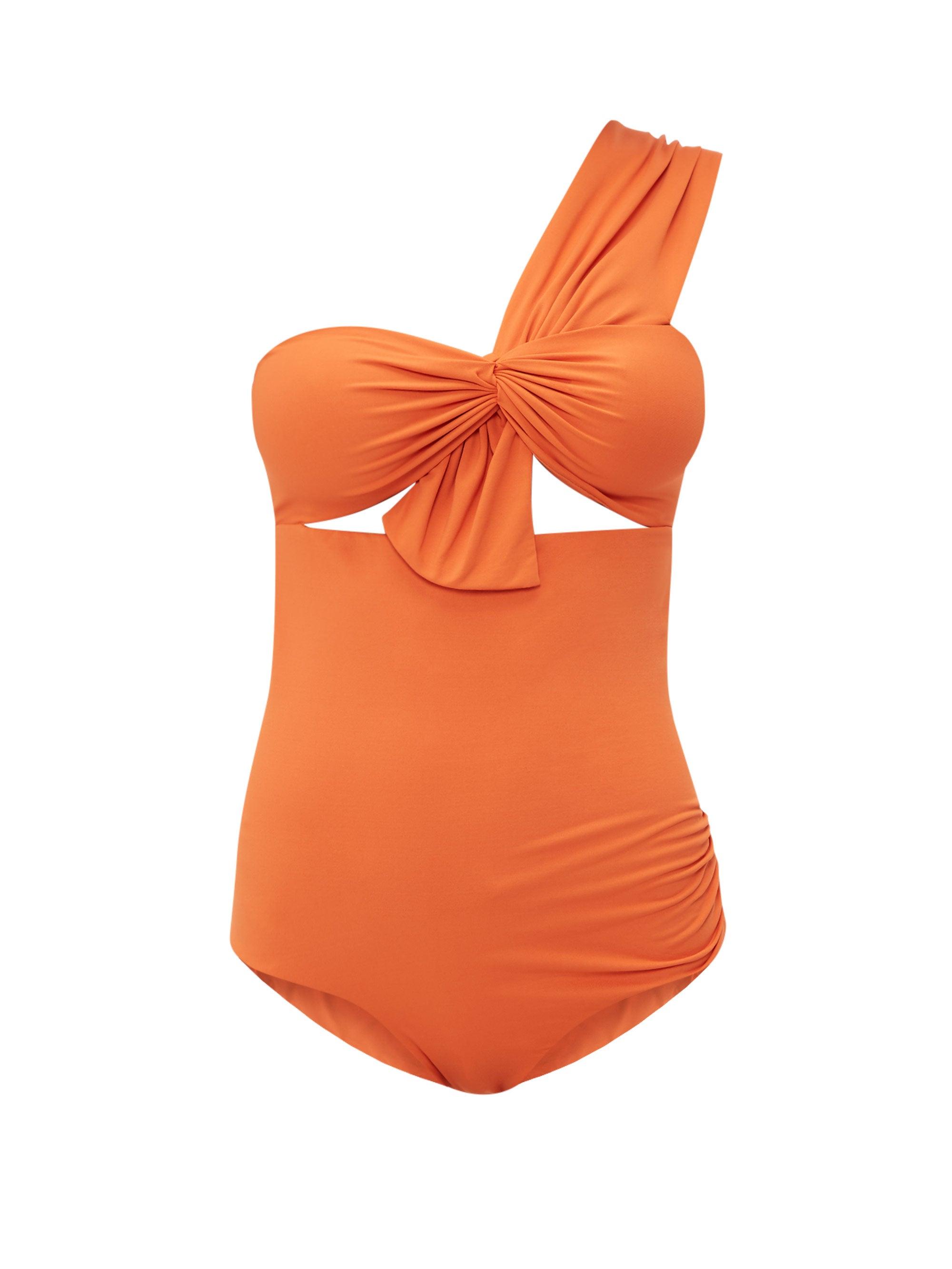 Marysia Swim Venice One-shoulder Cutout Swimsuit in Orange - Lyst