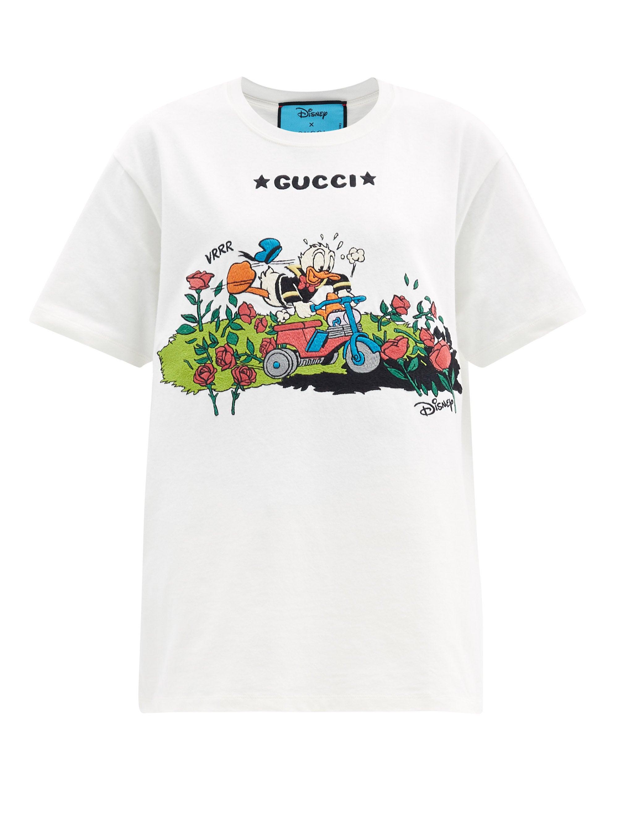 Gucci X Disney ドナルドダック コットンtシャツ ホワイト | Lyst