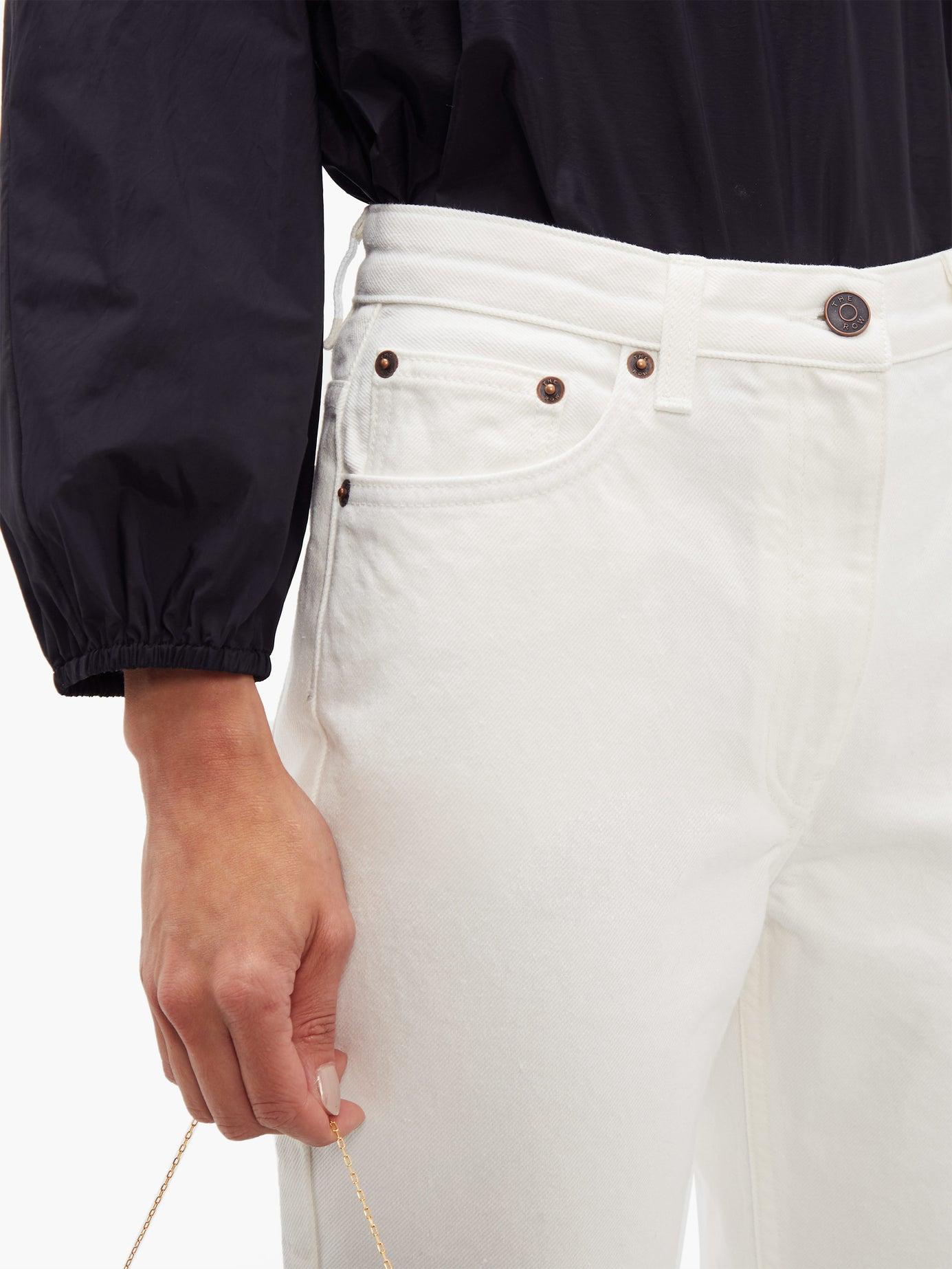 The Row Denim Charlee Highrise Straightleg Jeans in White Lyst