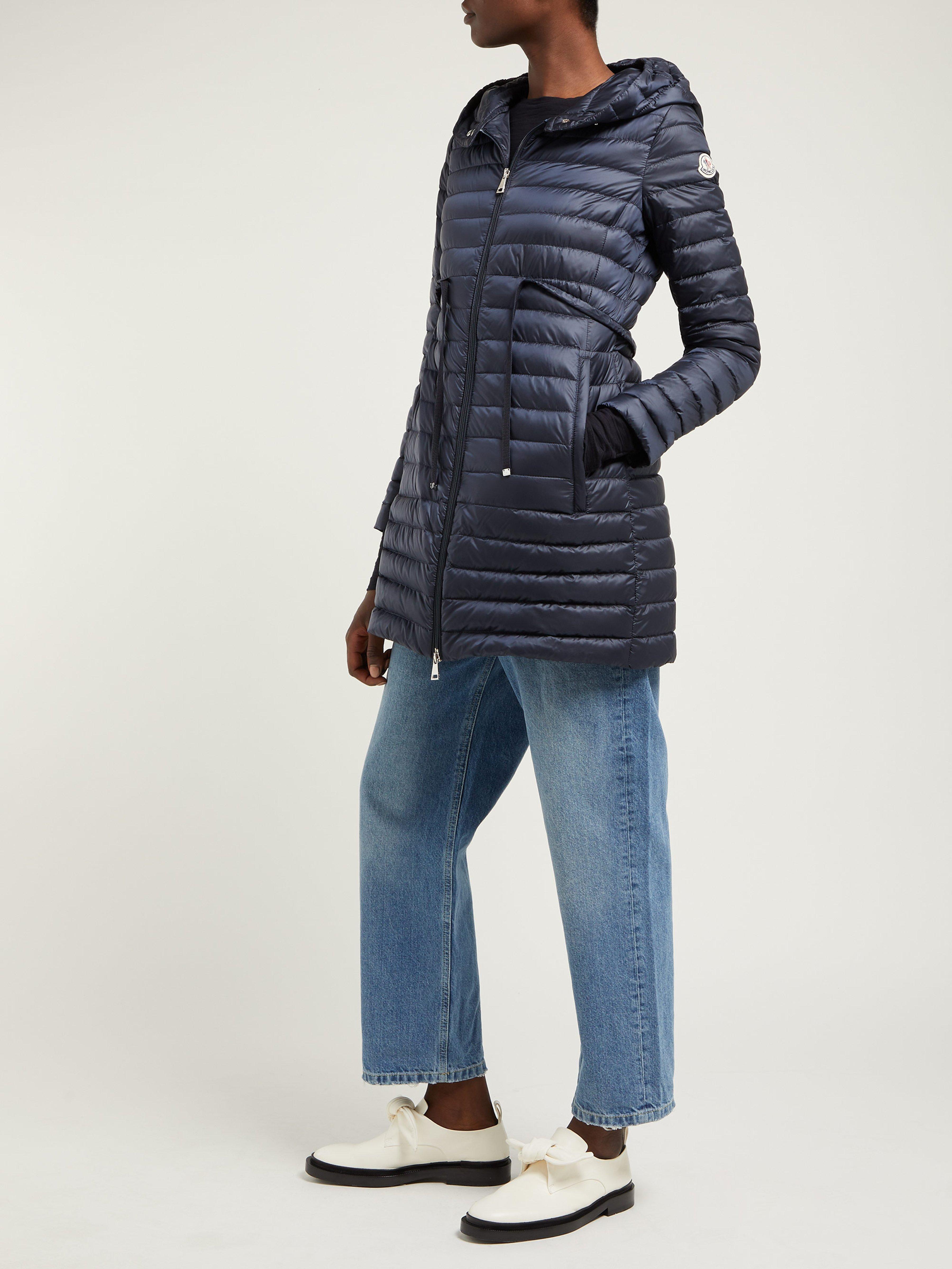Moncler Synthetic Barbel Padded Coat in Navy (Blue) - Lyst