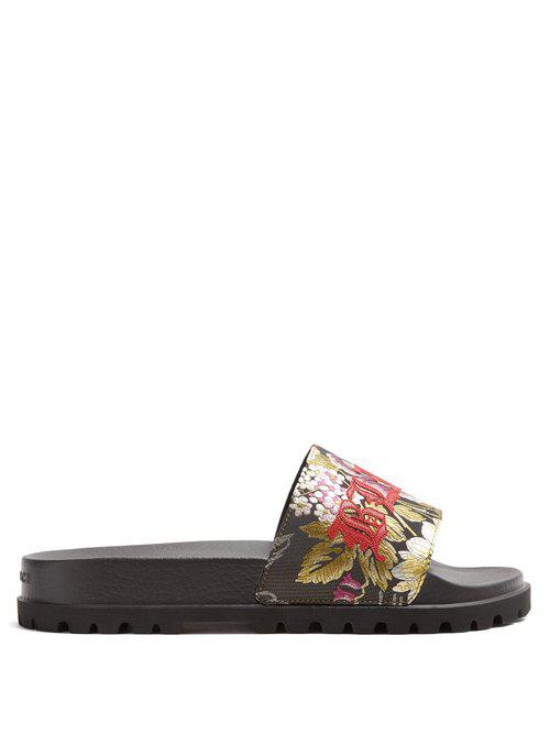 Gucci Pursuit Trek Blind For Love Slides for Men | Lyst Canada