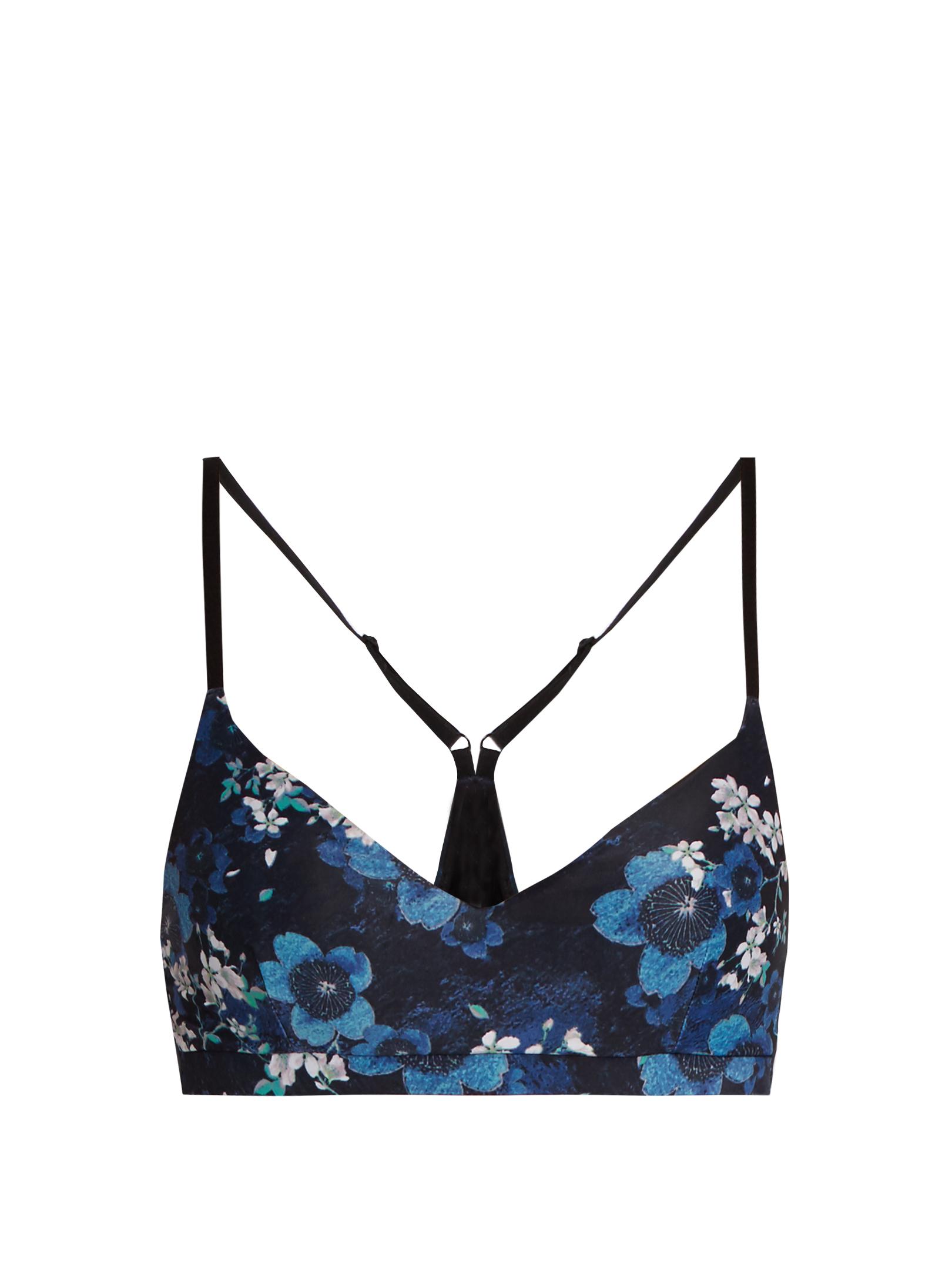 The Upside Synthetic Zoe Cherry Blossom-print Performance Bra in Blue ...