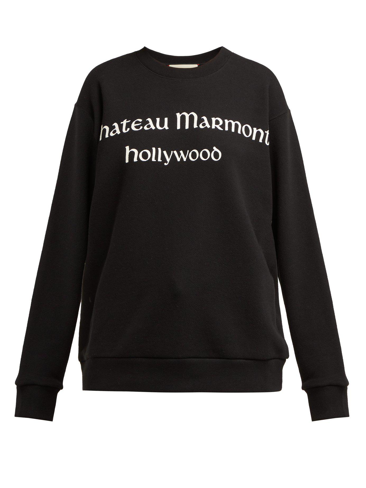 sweatshirt with chateau marmont print