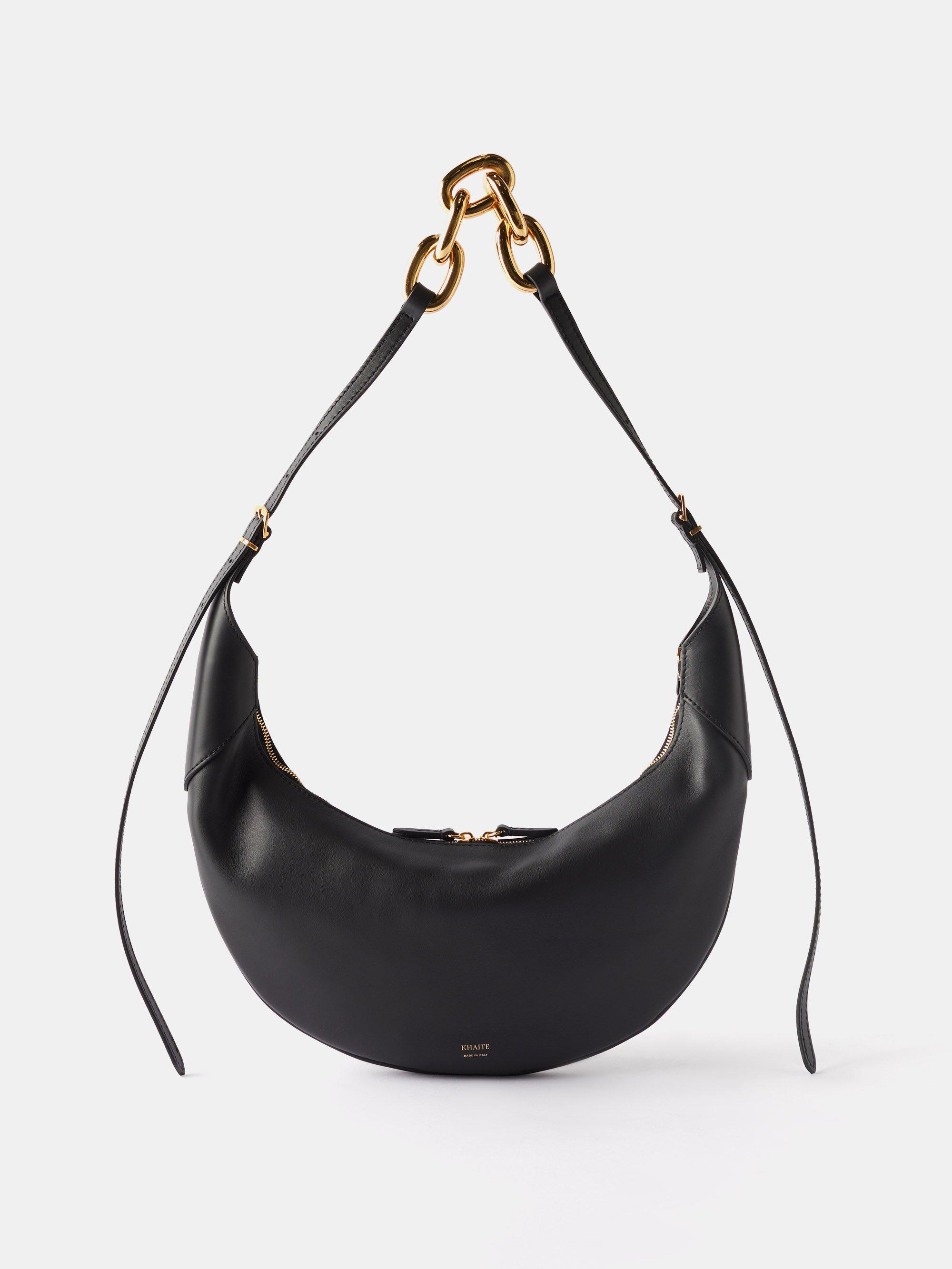 Khaite Alessia Medium Leather Shoulder Bag in Black | Lyst