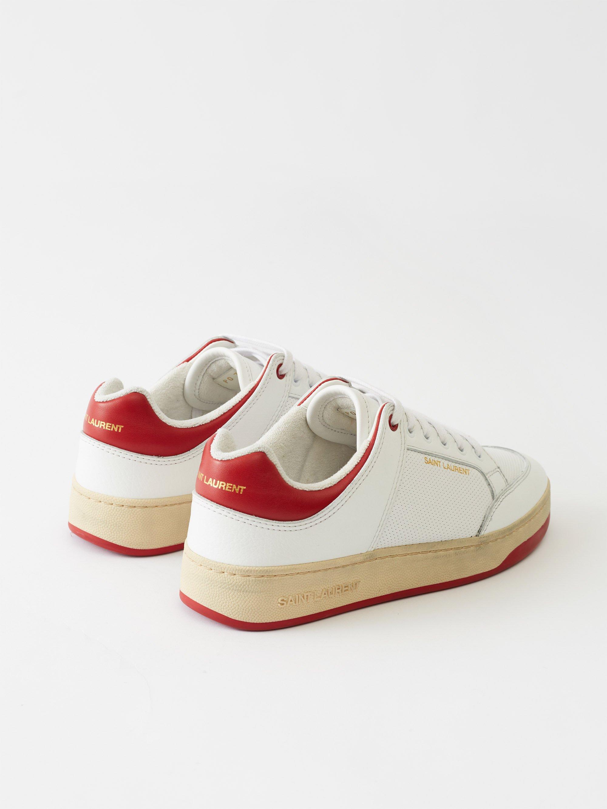 Saint Laurent Sl 61 Leather Trainers in White Lyst UK