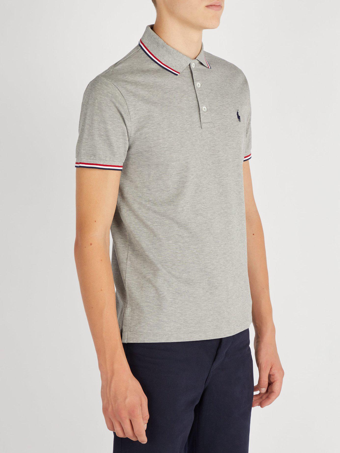Download Polo Ralph Lauren Stripe-trimmed Cotton-piqué Polo Shirt ...