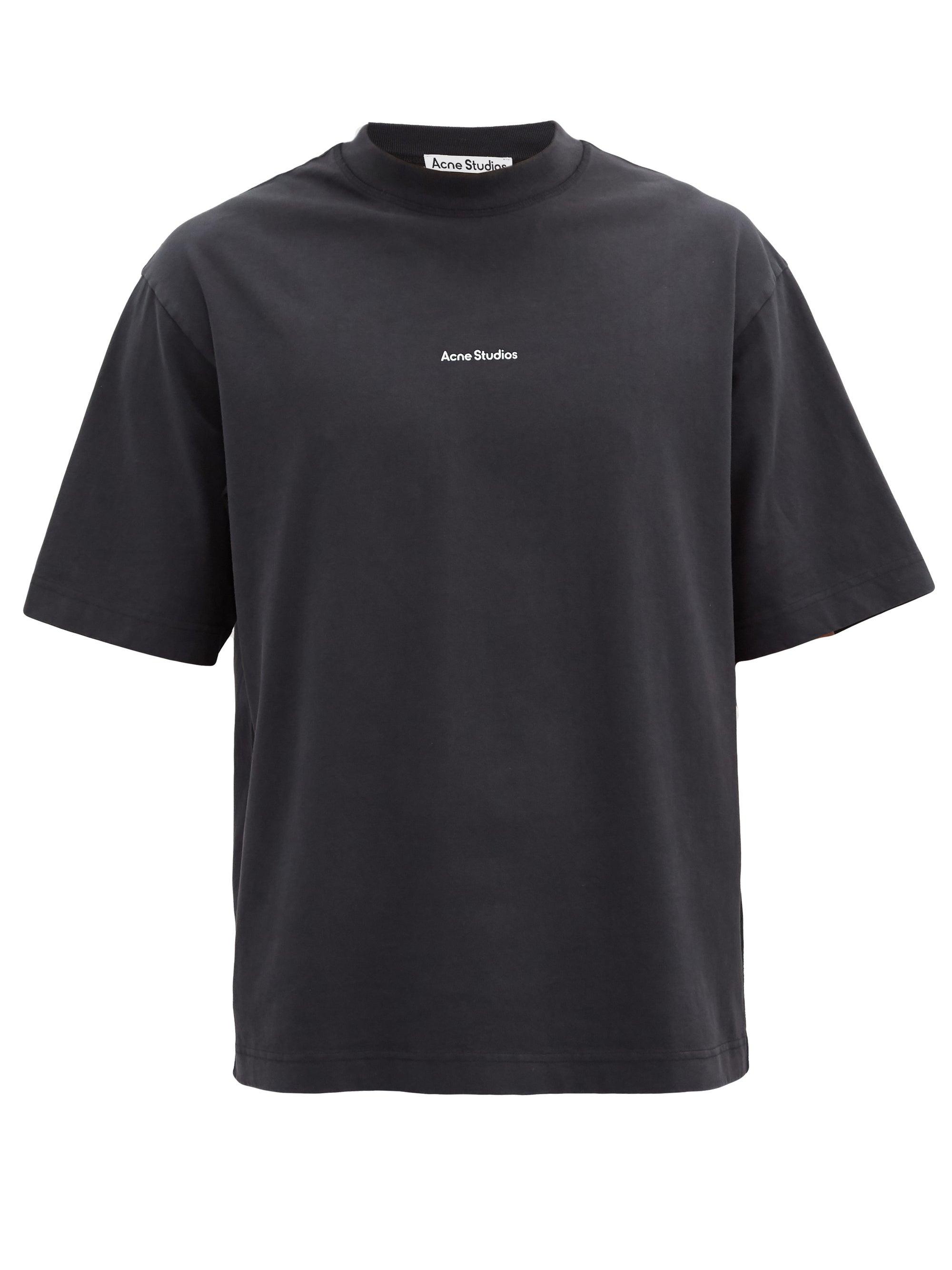acne logo neck t shirt