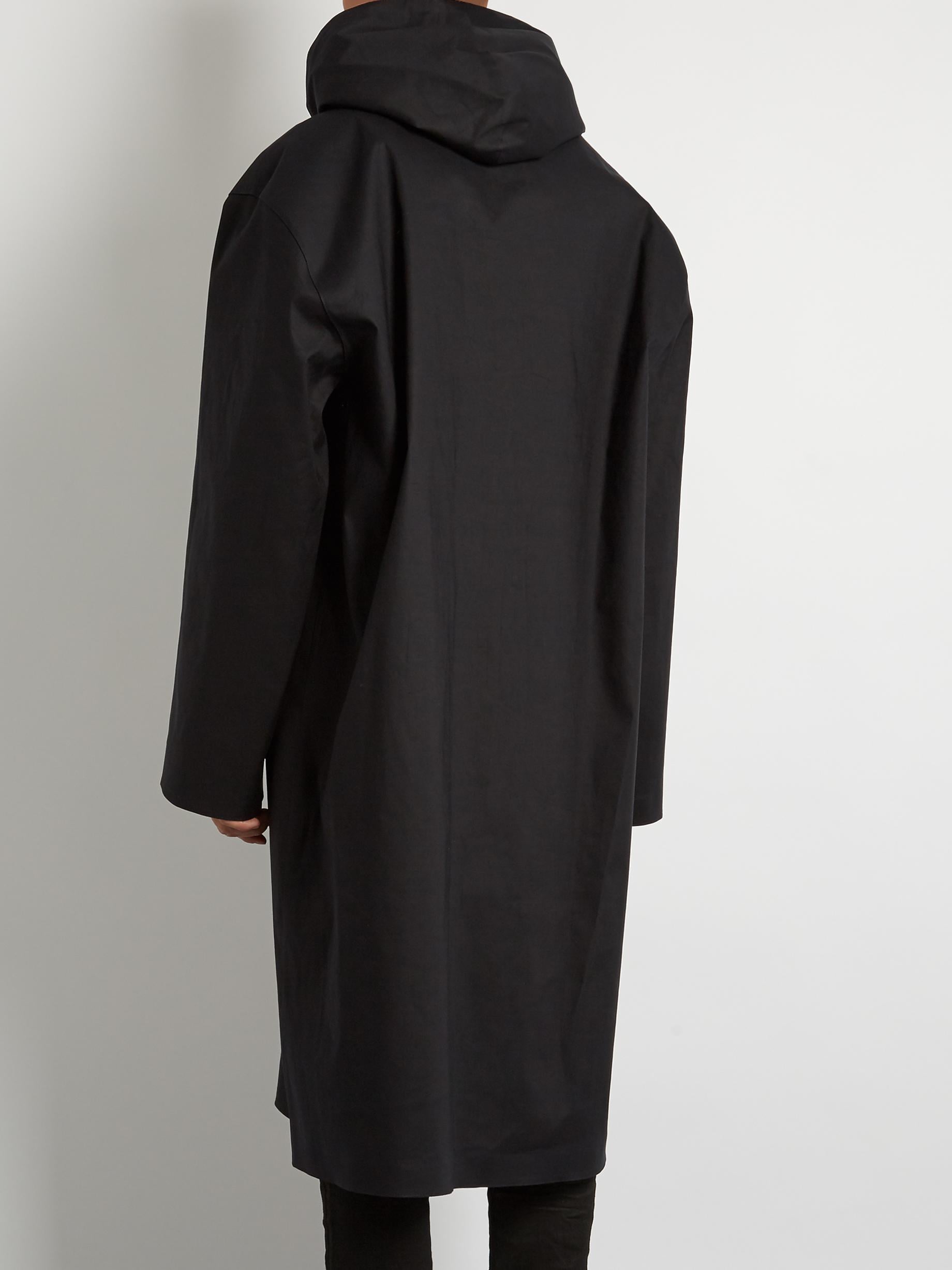black mackintosh coat