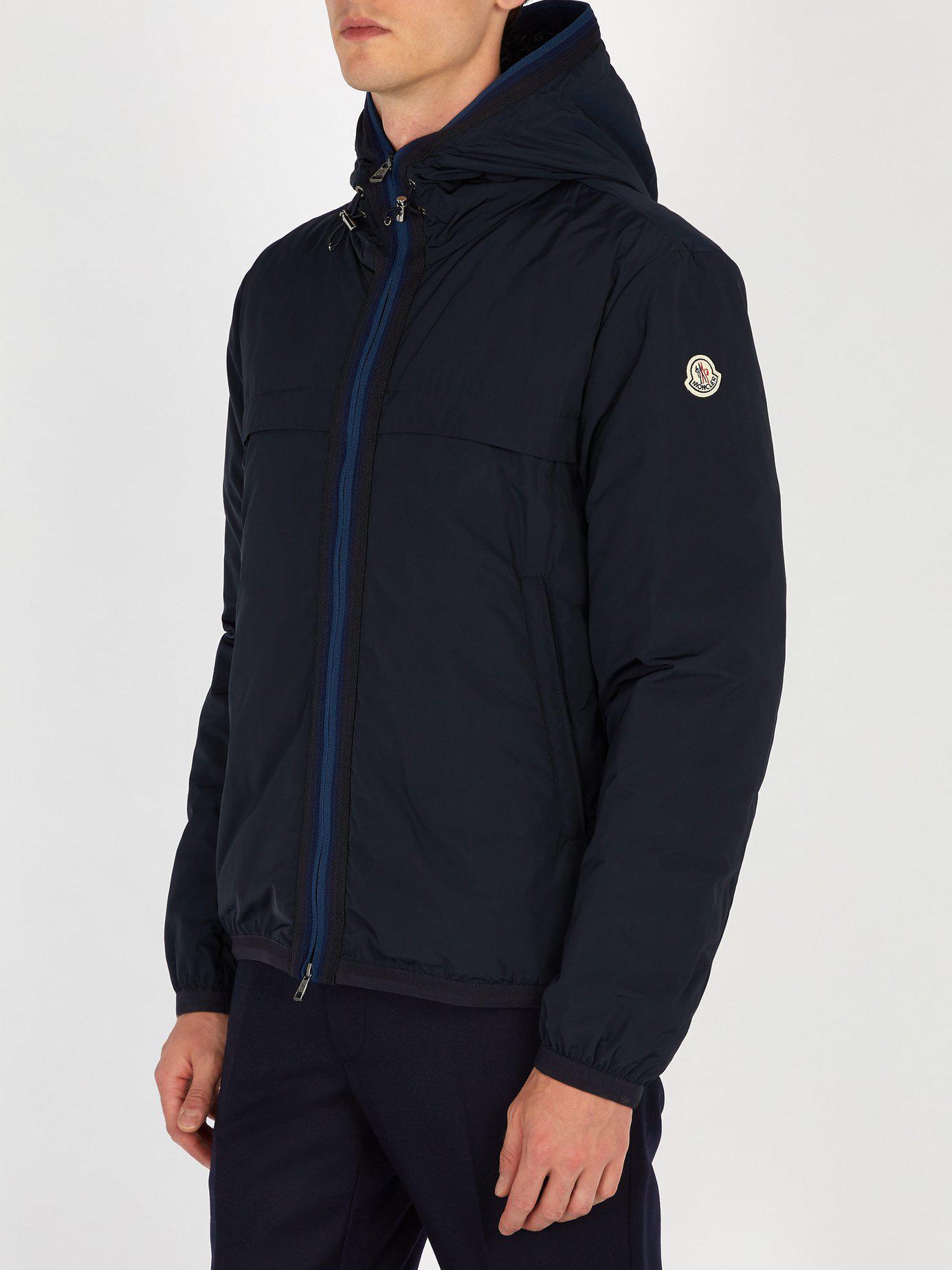 Moncler Nash Hooded Down Jacket in Navy 