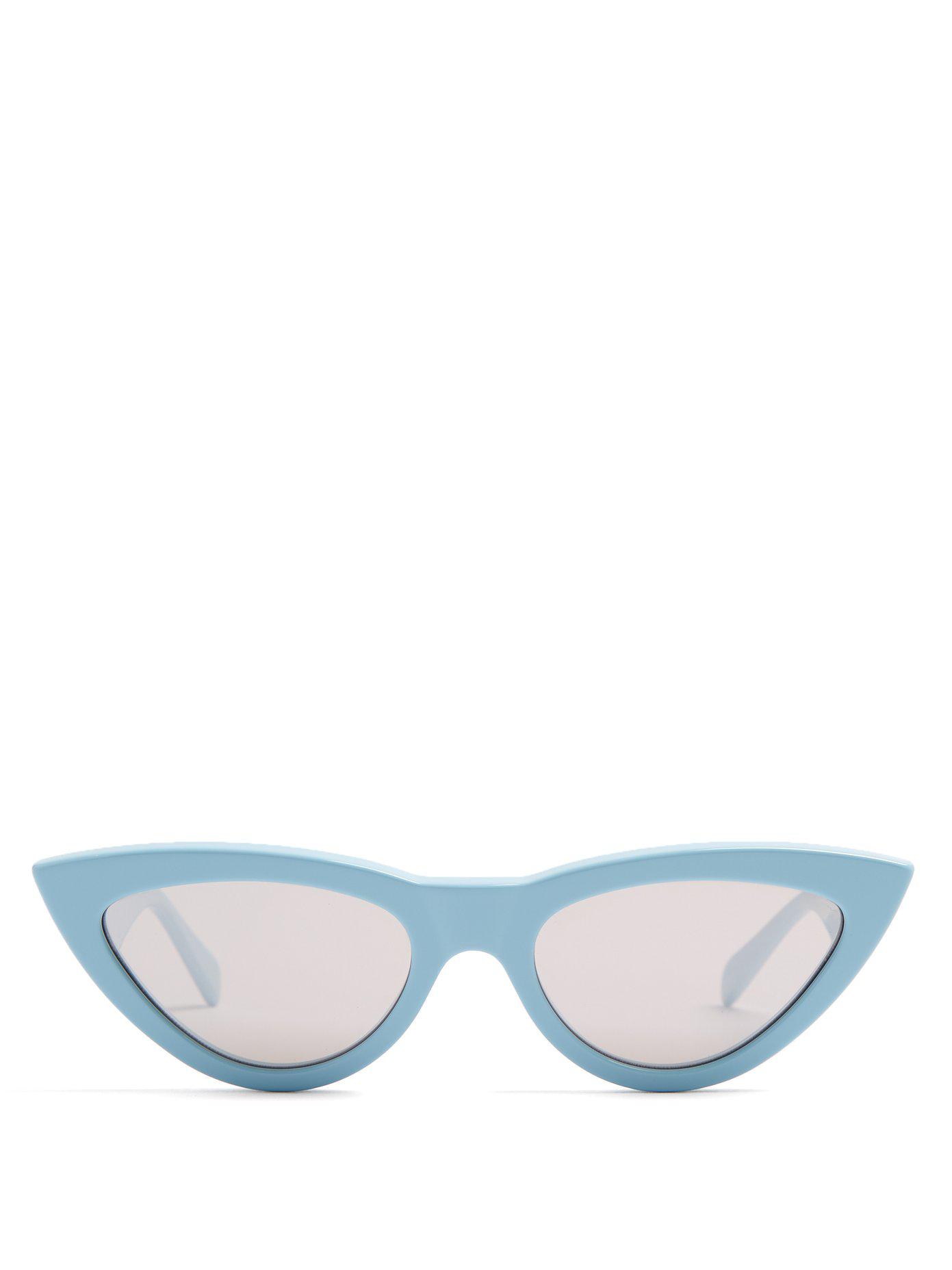 Celine Cat-eye Acetate Sunglasses in Blue | Lyst