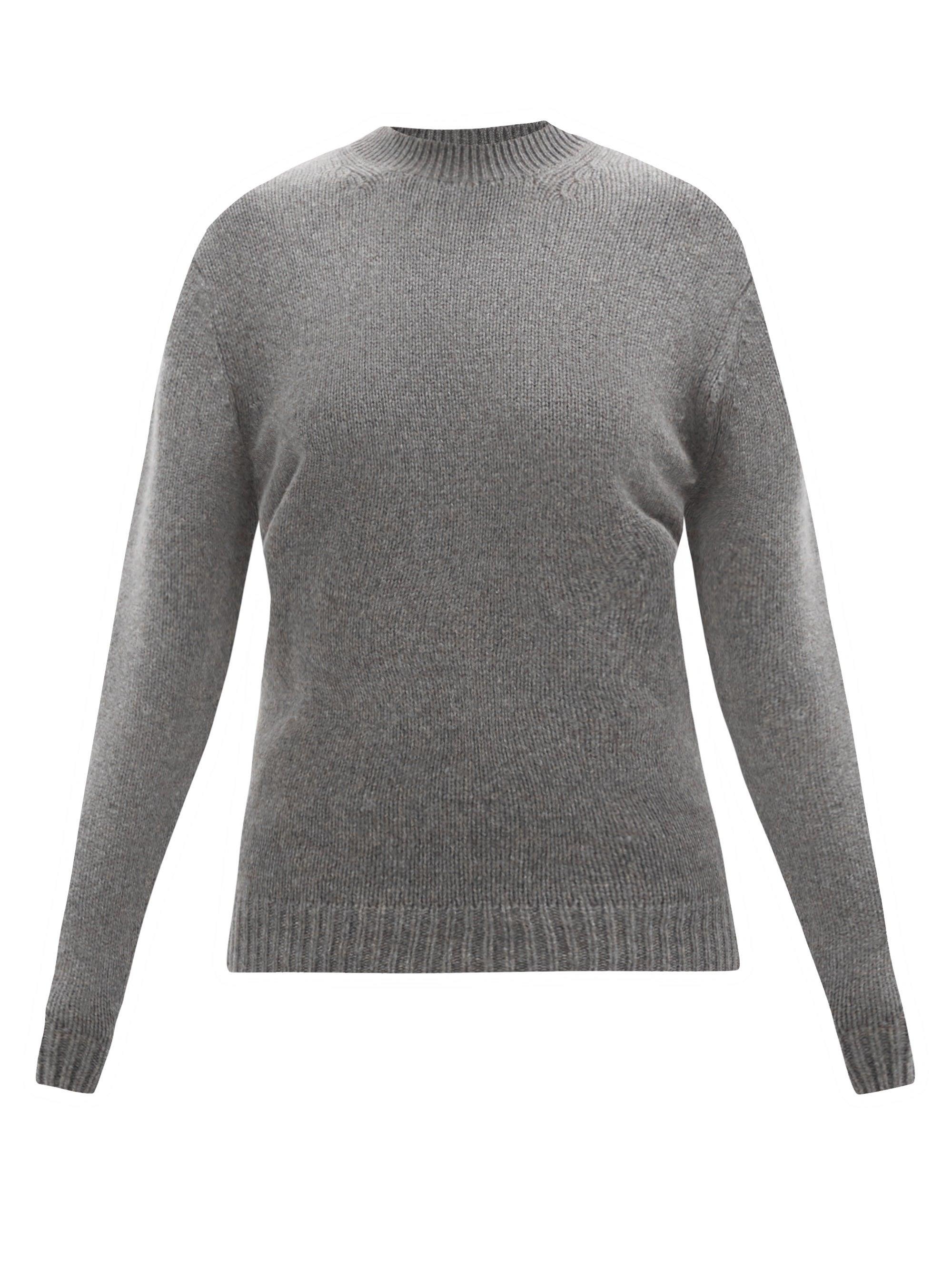 お取り寄せ納期未定 Raeyレディース グレー レスポンシブルカシミアウールセーター 73発売新商品