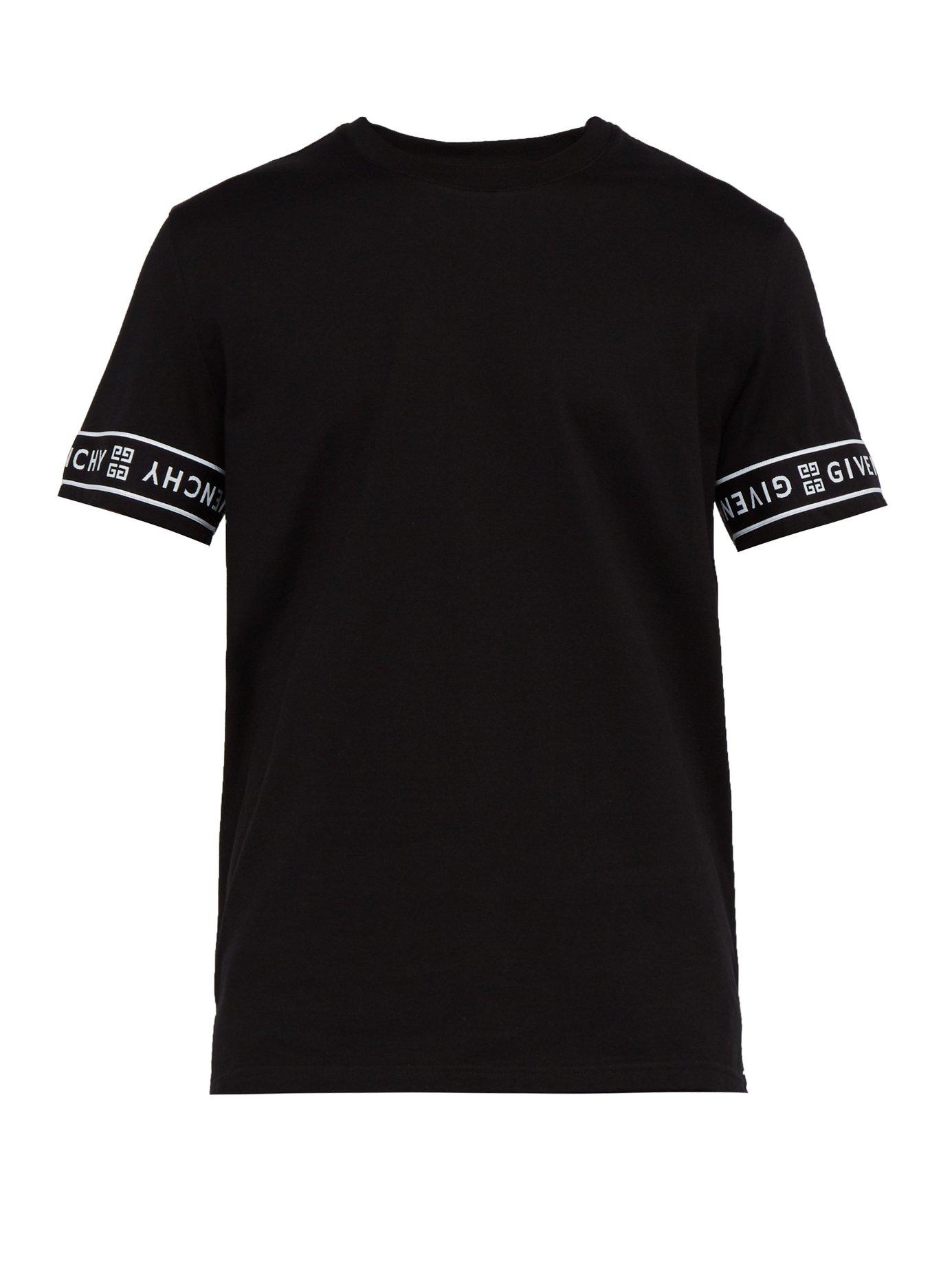 Givenchy Logo Jacquard Cotton T Shirt in Black for Men - Lyst