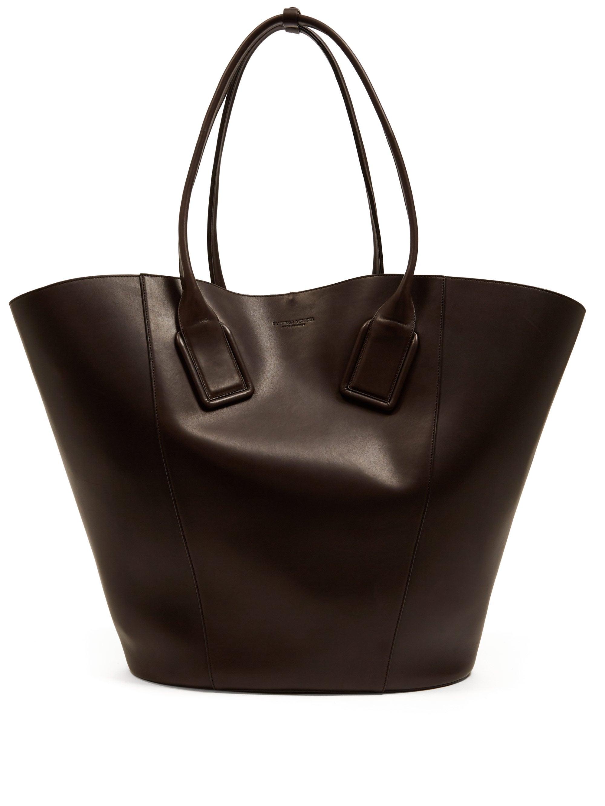 Bottega Veneta Black & Brown Leather Tote Bag