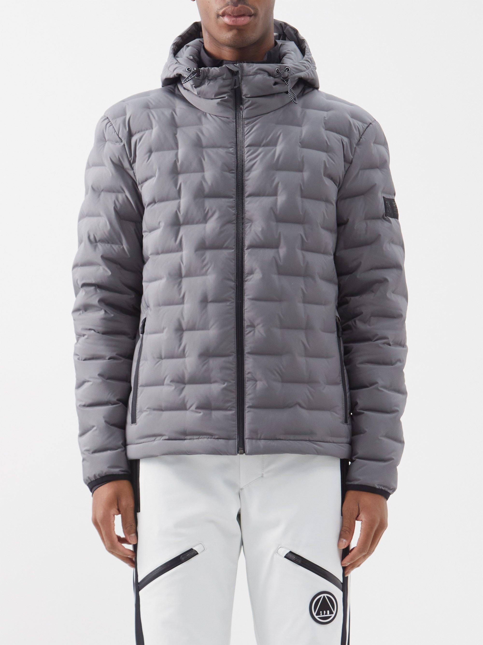 Sportalm Ace Logo-patch Quilted Hooded Down Ski Jacket in Gray for Men |  Lyst