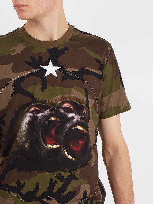 givenchy camo monkey t shirt