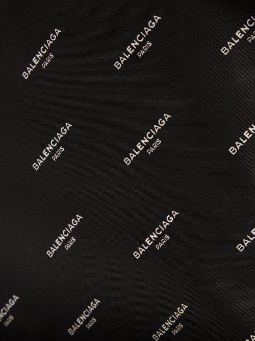 Balenciaga Logo-print Canvas Backpack in Black for Men - Lyst