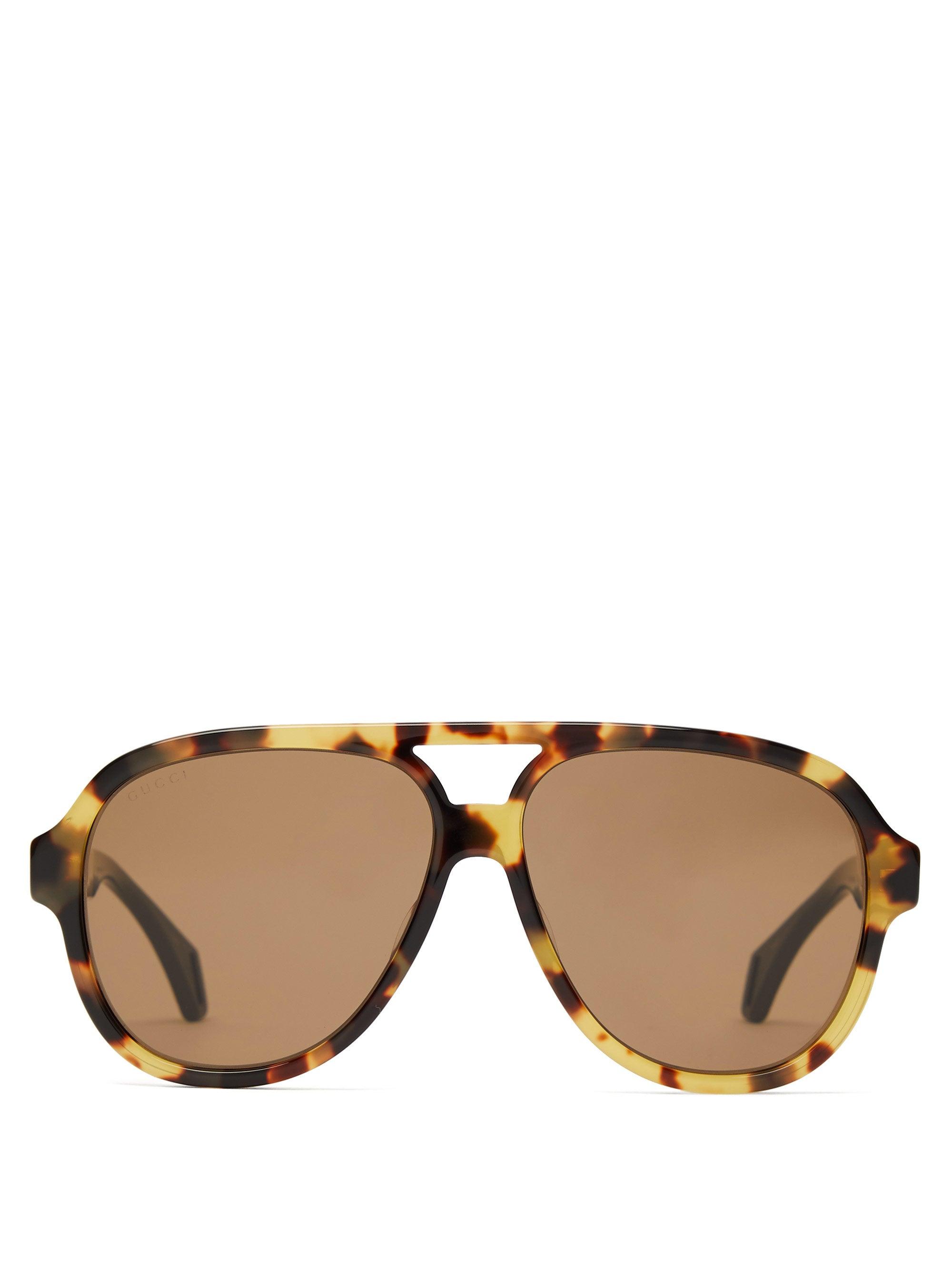 gucci aviator tortoise