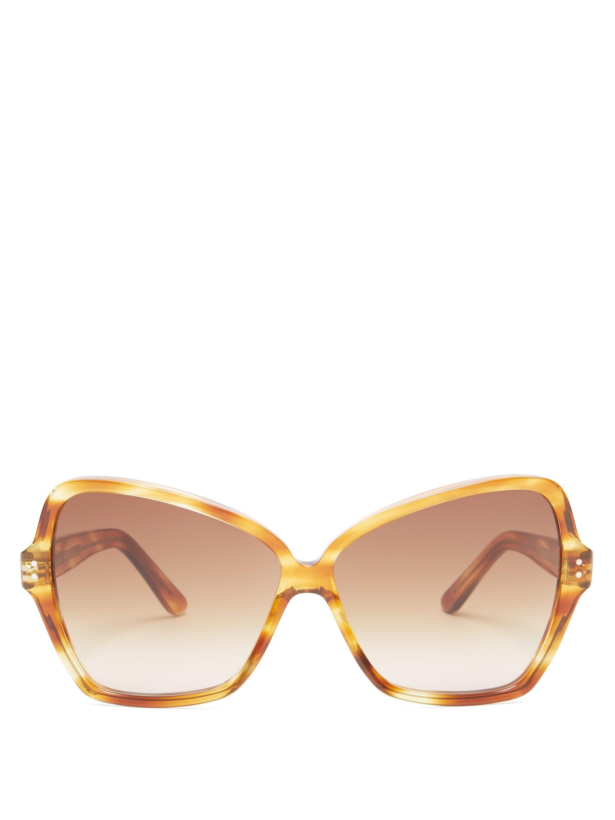 Celine Butterfly Acetate Sunglasses in Brown - Lyst