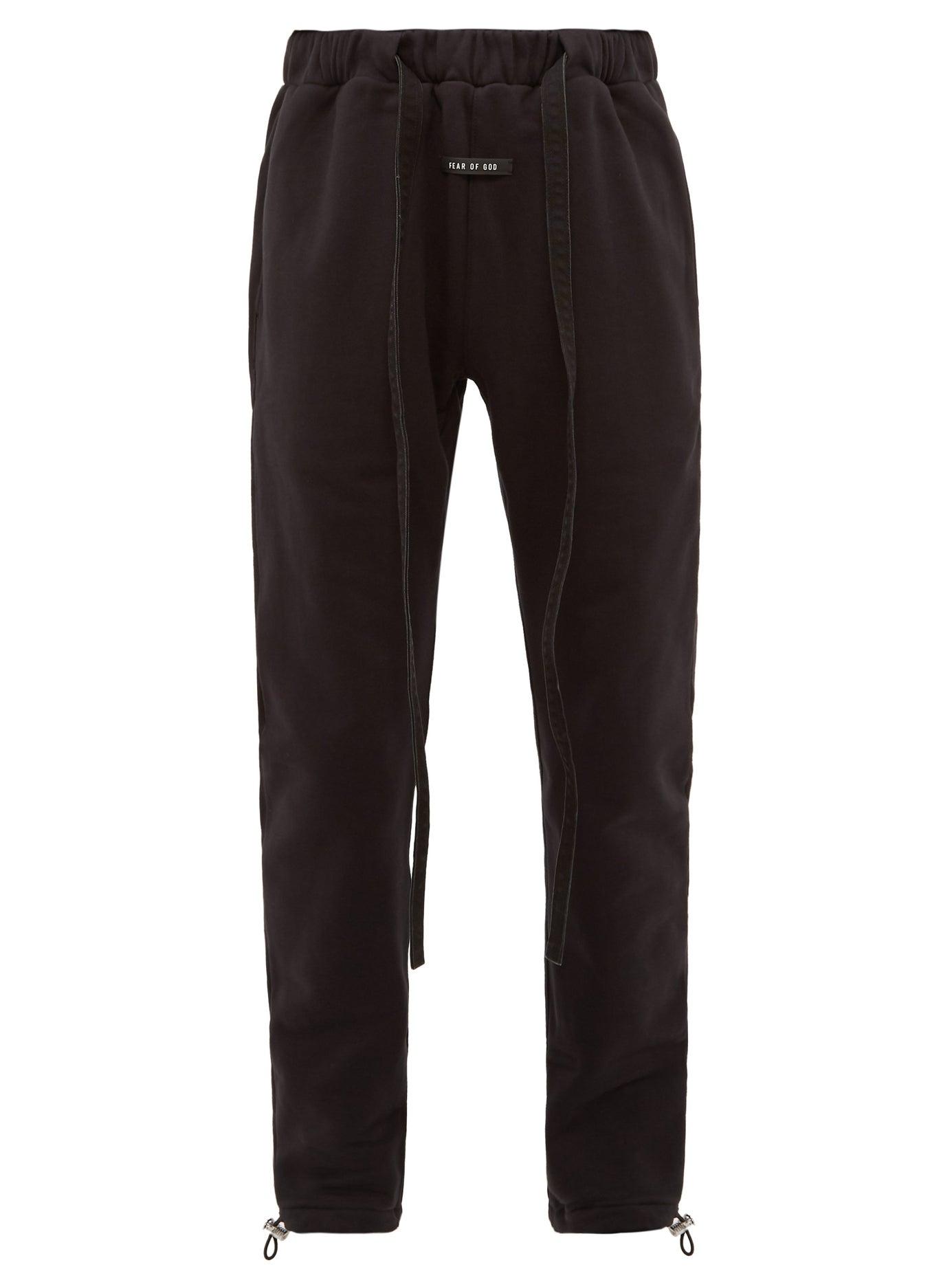fear of god essentials track pants black reflective