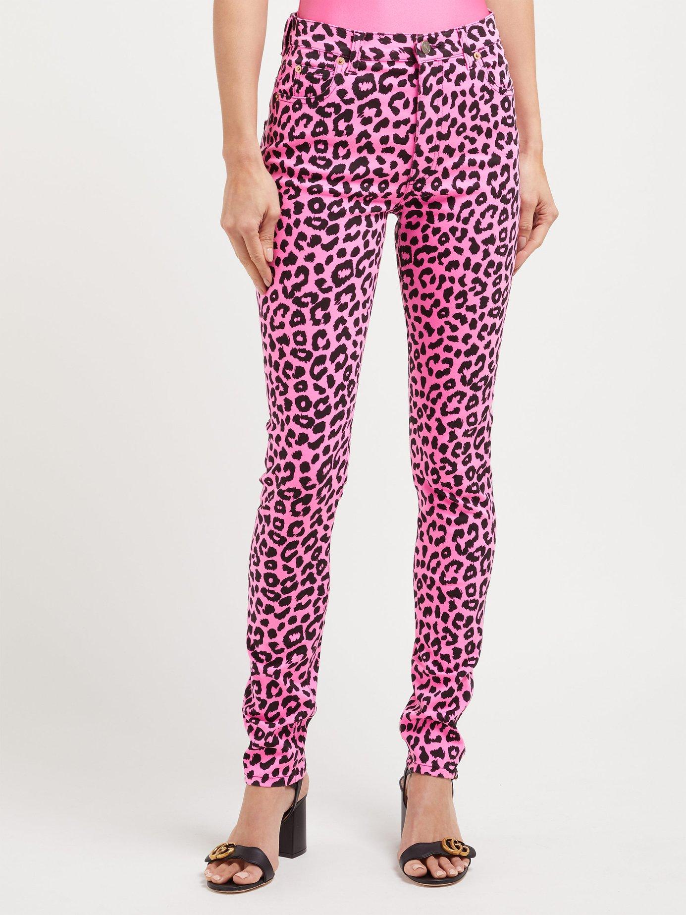 Gucci Leopard Print High-waisted Skinny Jeans in Pink | Lyst Canada