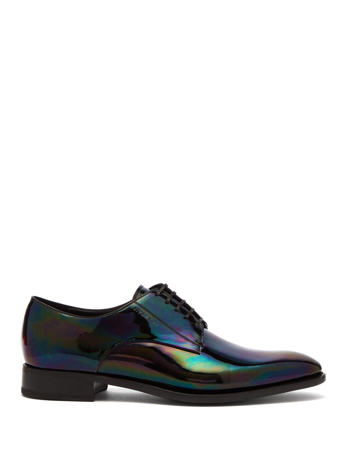 Givenchy Iridescent Leather Derby Shoes in Black for Men | Lyst
