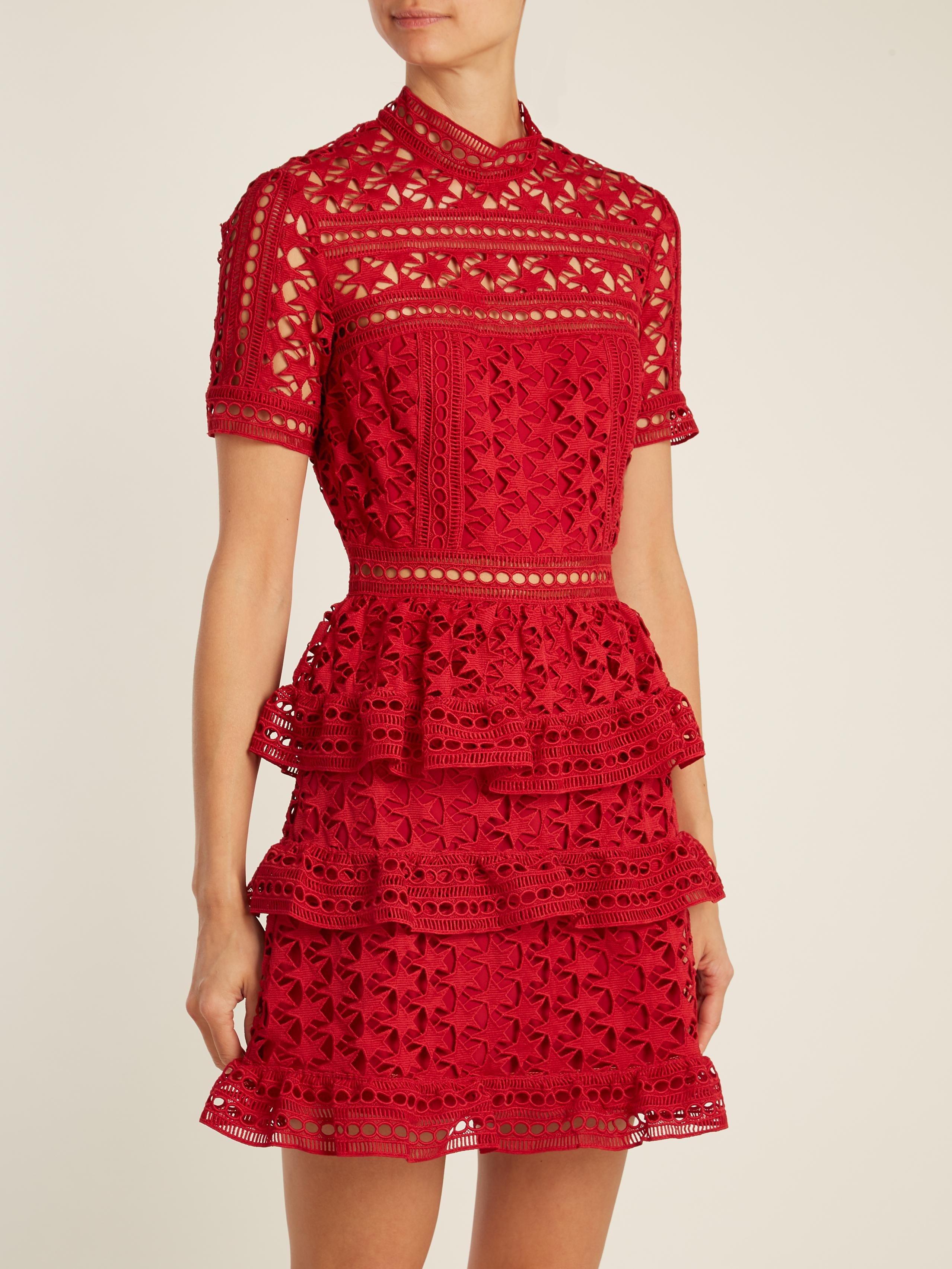 Guipure-lace Mini Dress 