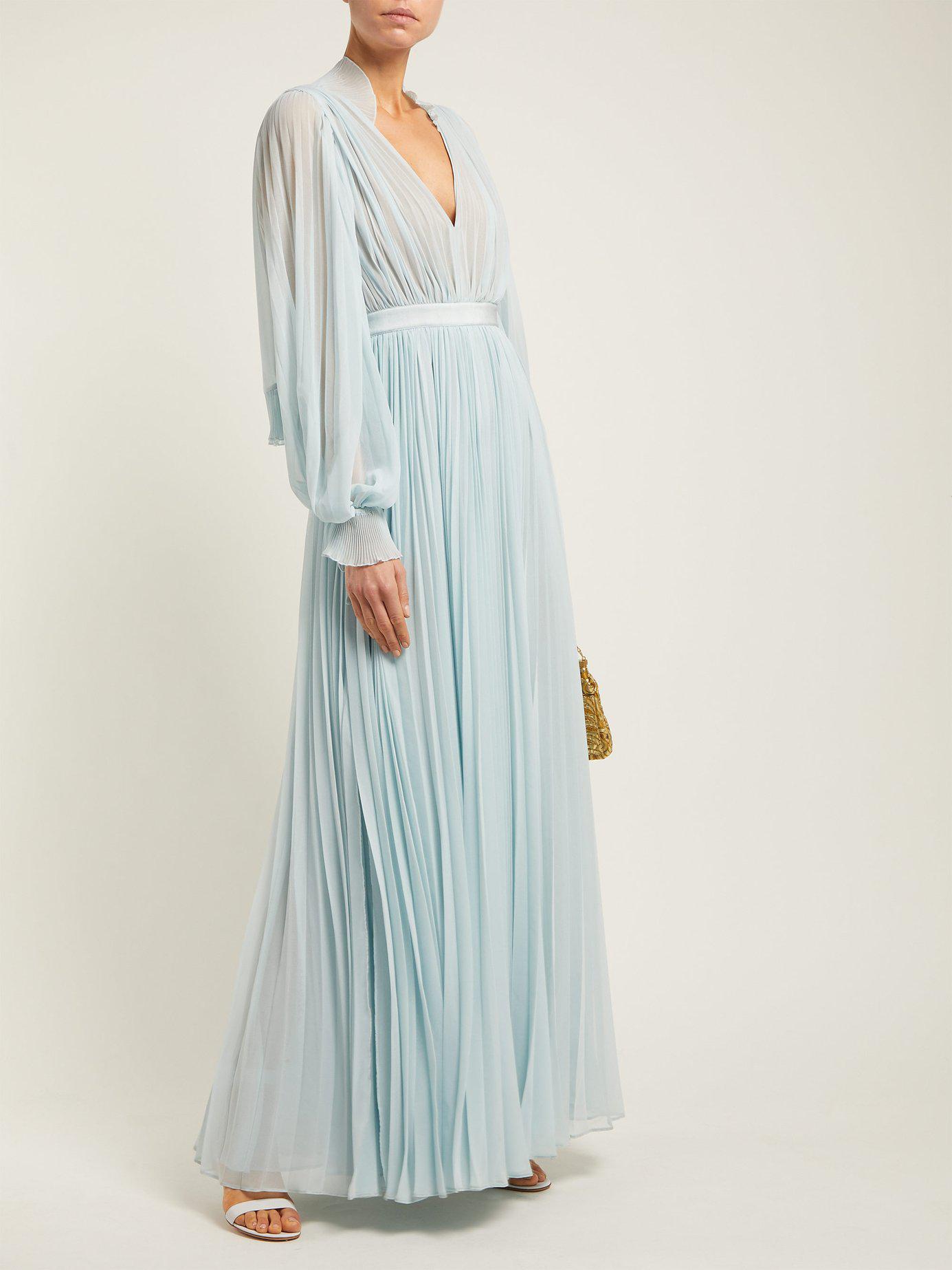 baby blue pleated dress