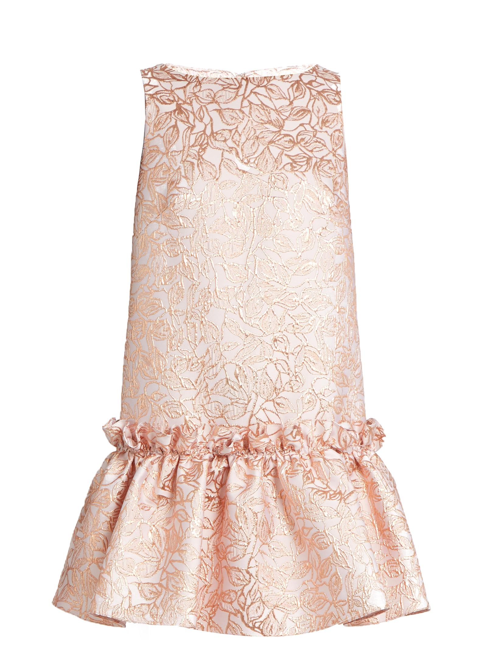 lyst osman semiha ruffled hem leaf brocade dress in blue lyst osman semiha ruffled hem leaf brocade dress in blue