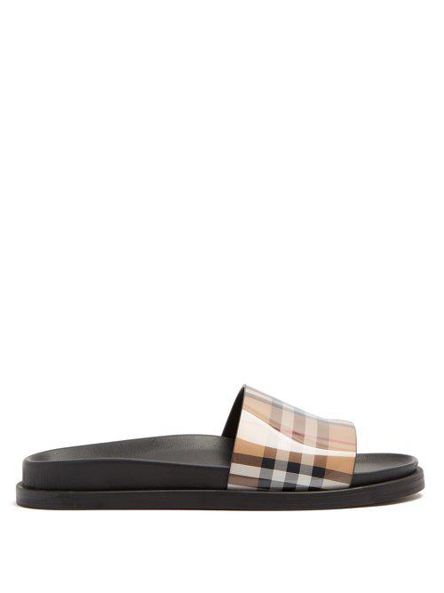 burberry women's ashmore vintage check pool slides