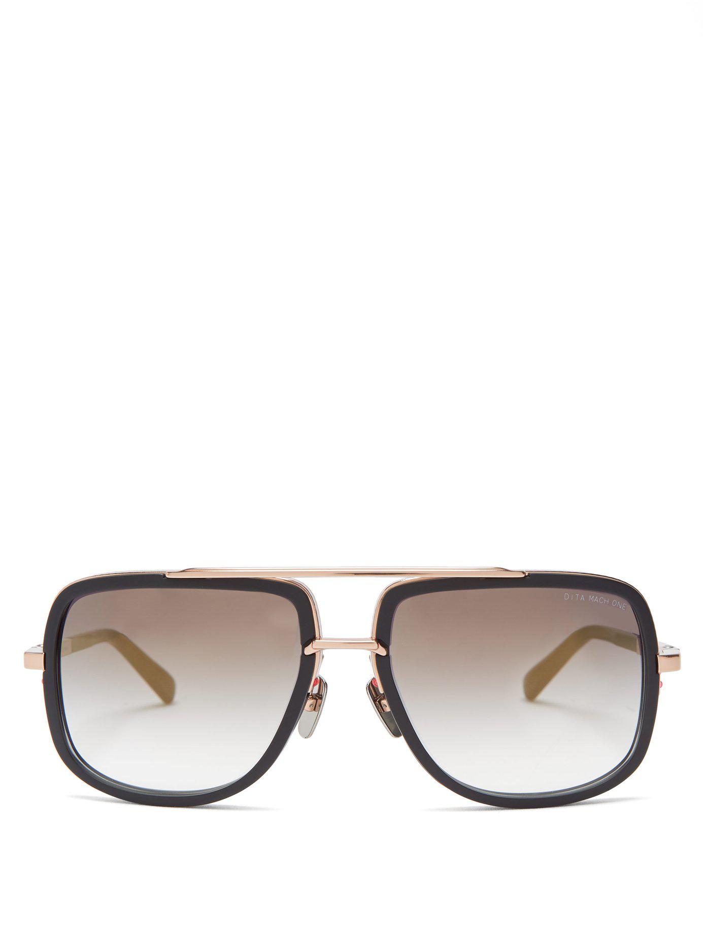 Dita Eyewear Mach-one Titanium Sunglasses in Black for Men | Lyst
