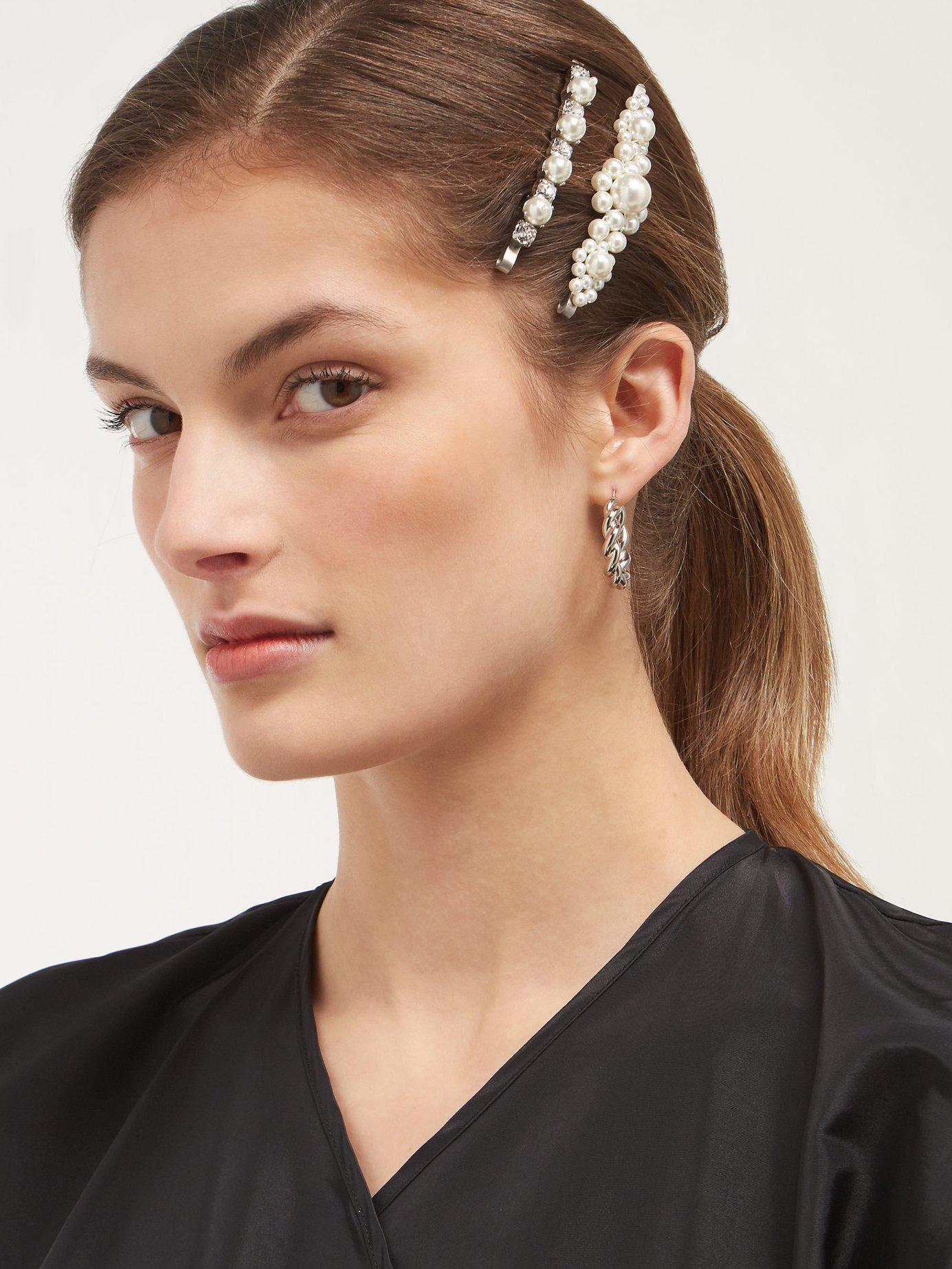 Simone Rocha Faux Pearl And Crystal Embellished Hair Clip - Lyst