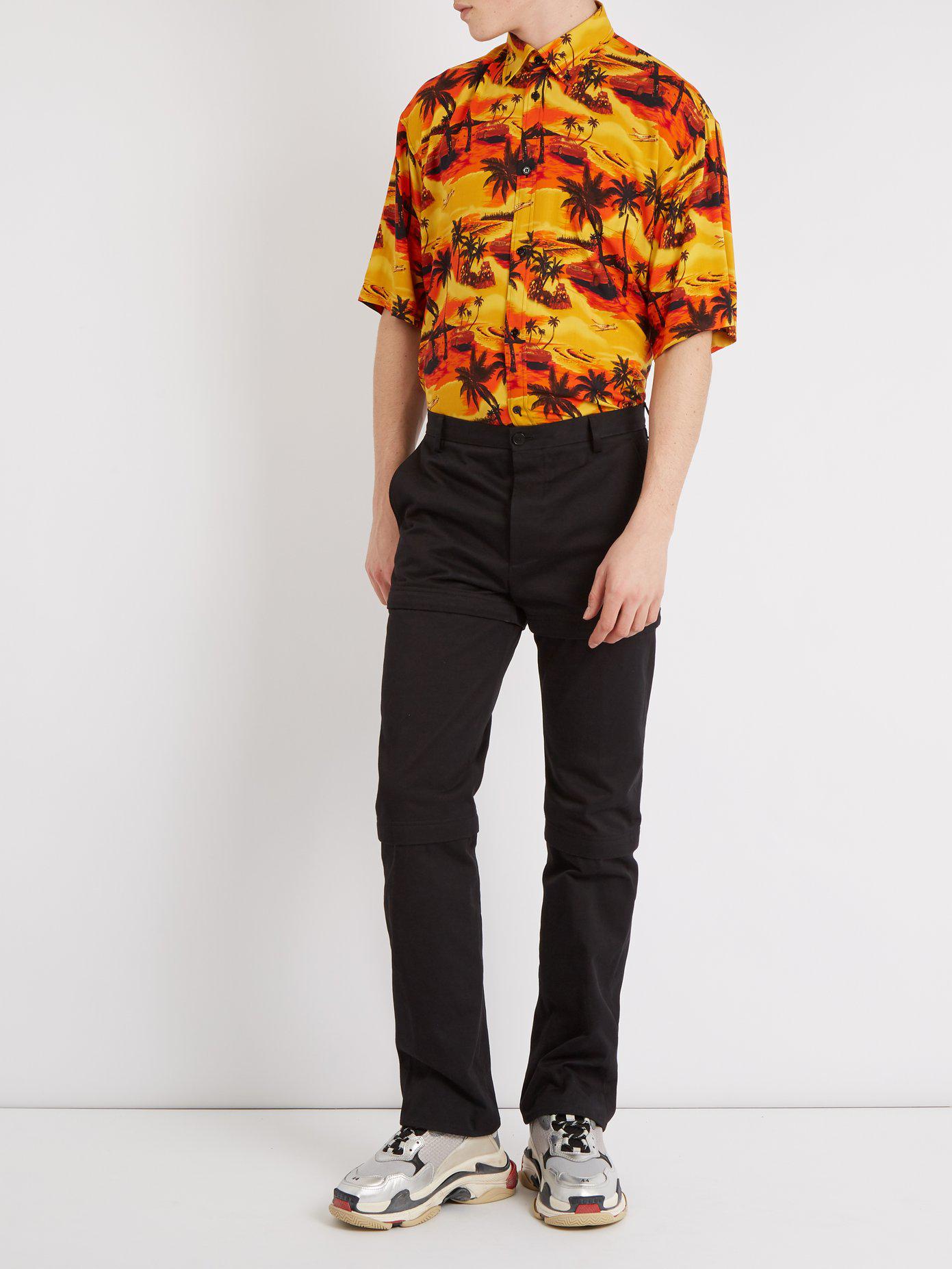 balenciaga hawaiian shirt