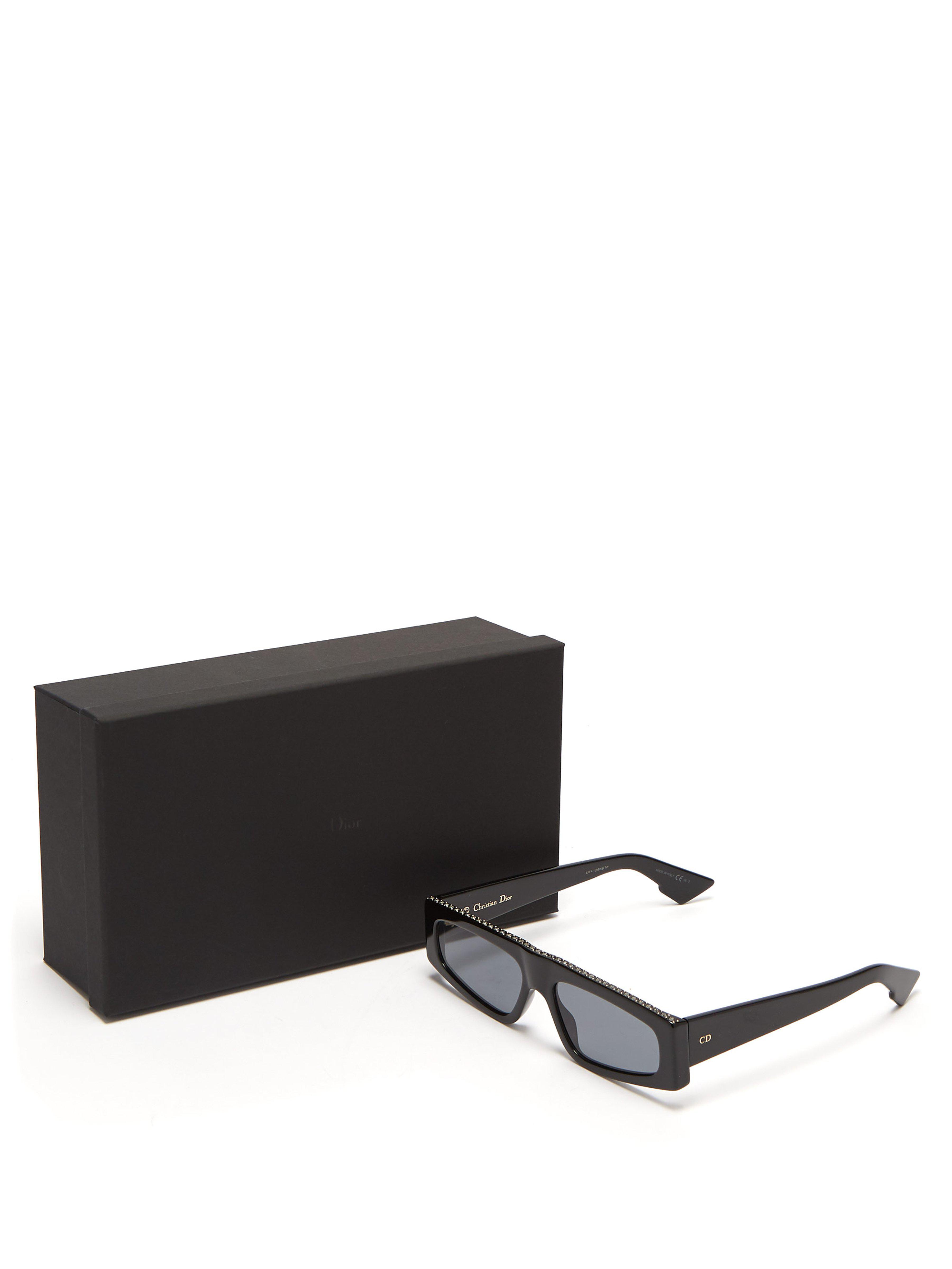 Dior Power Sunglasses in Black Crystal & Gray (Black) - Lyst