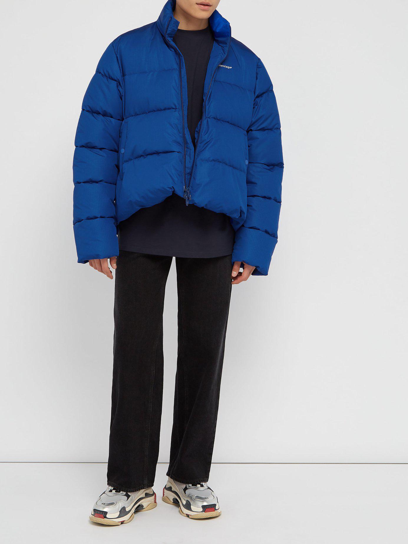 blue balenciaga jacket