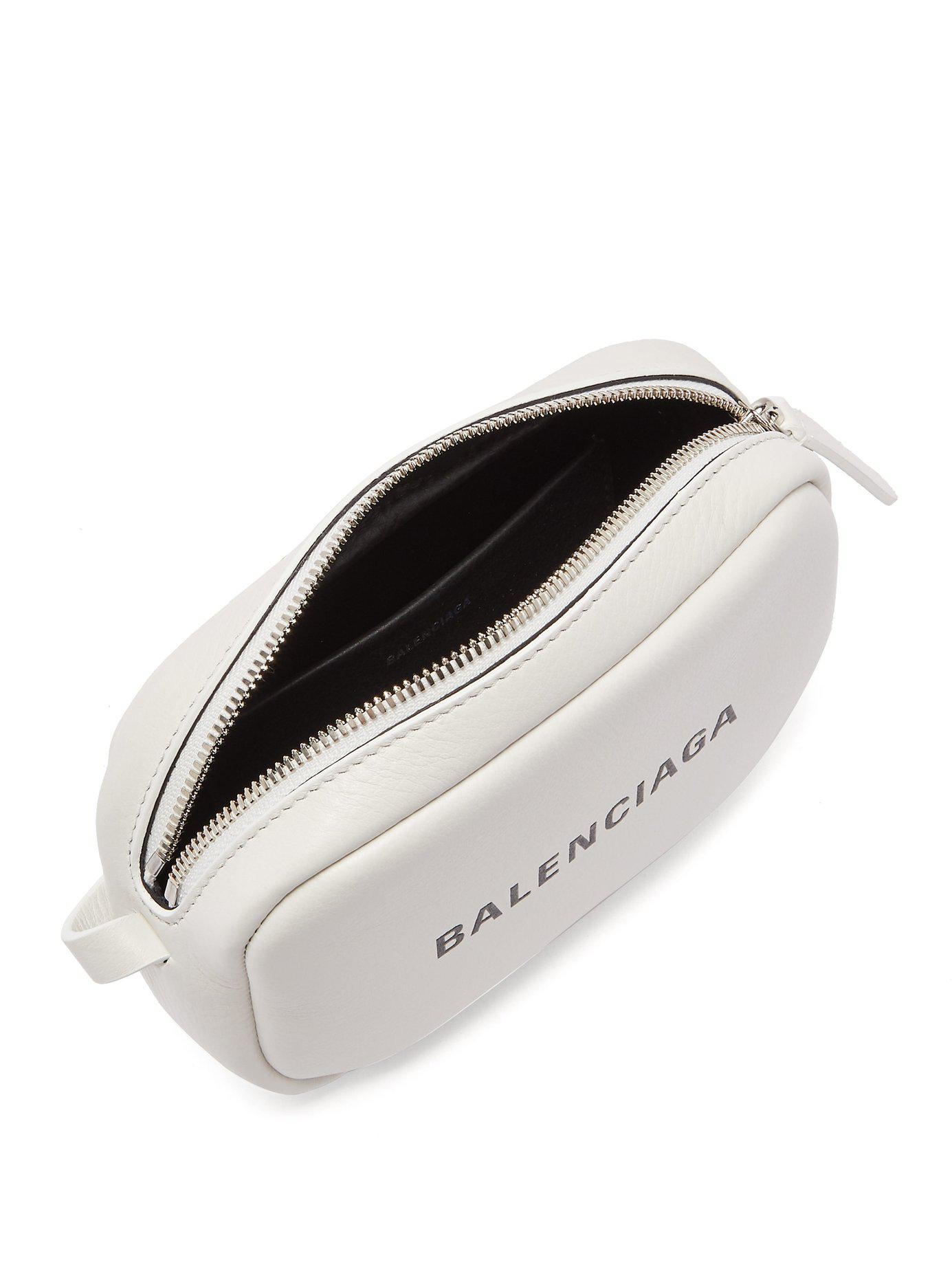 Balenciaga Leather Everyday Camera Bag Xs in White Black (White) Lyst