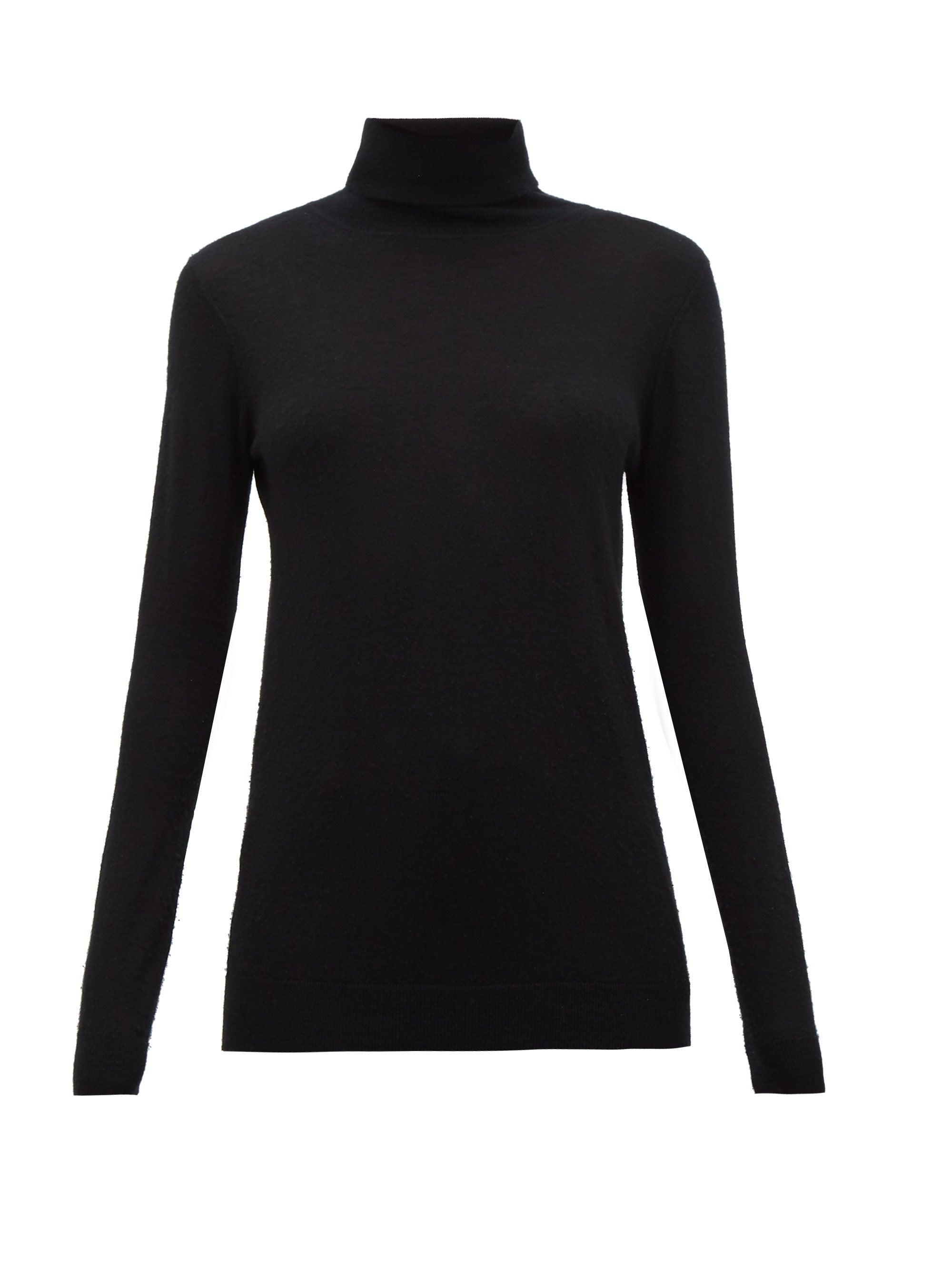 Raey Roll-neck Cashmere Sweater in Black - Lyst