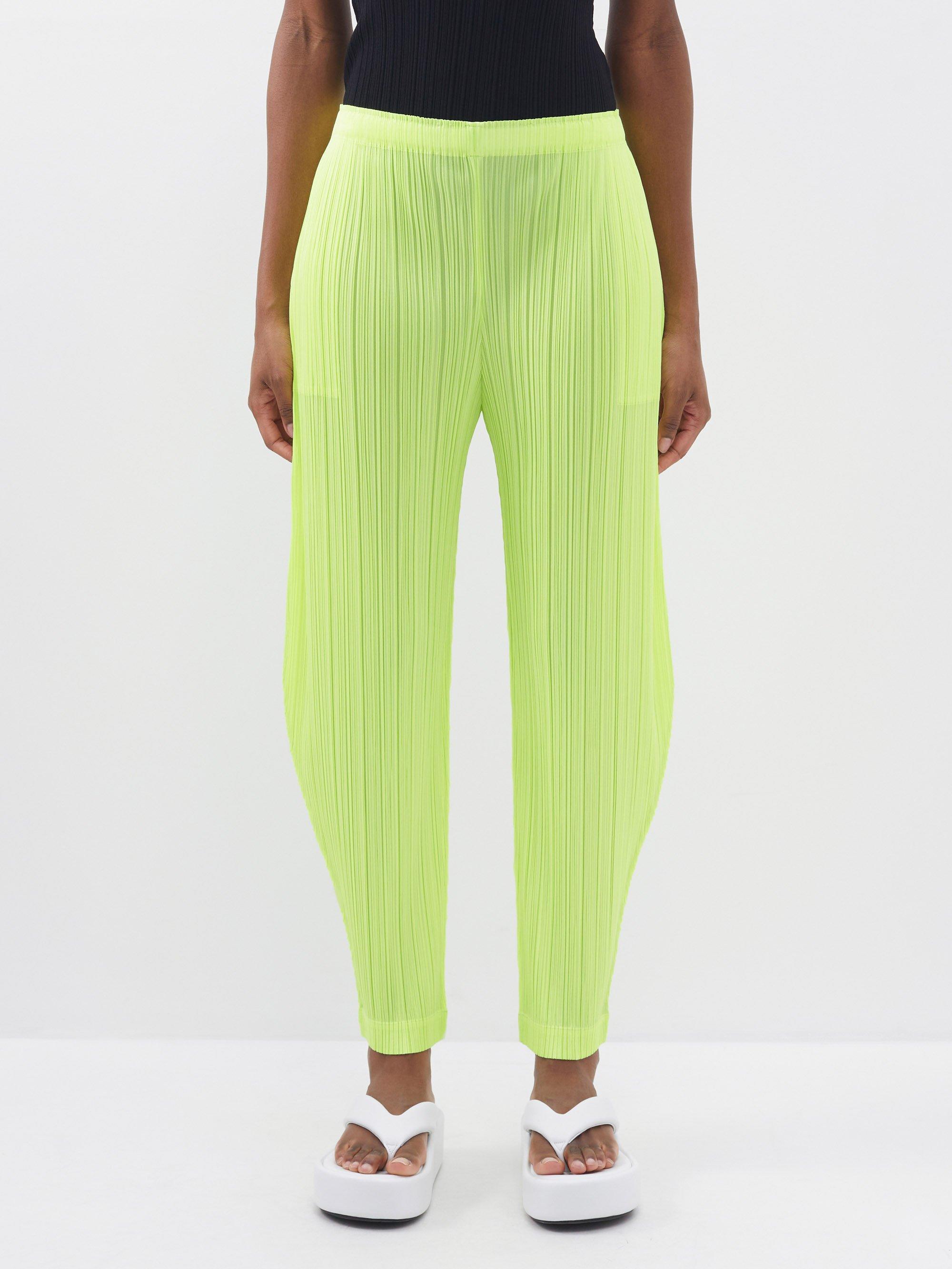 Pleats Please Issey Miyake Technical-pleated Curve-leg Trousers in ...