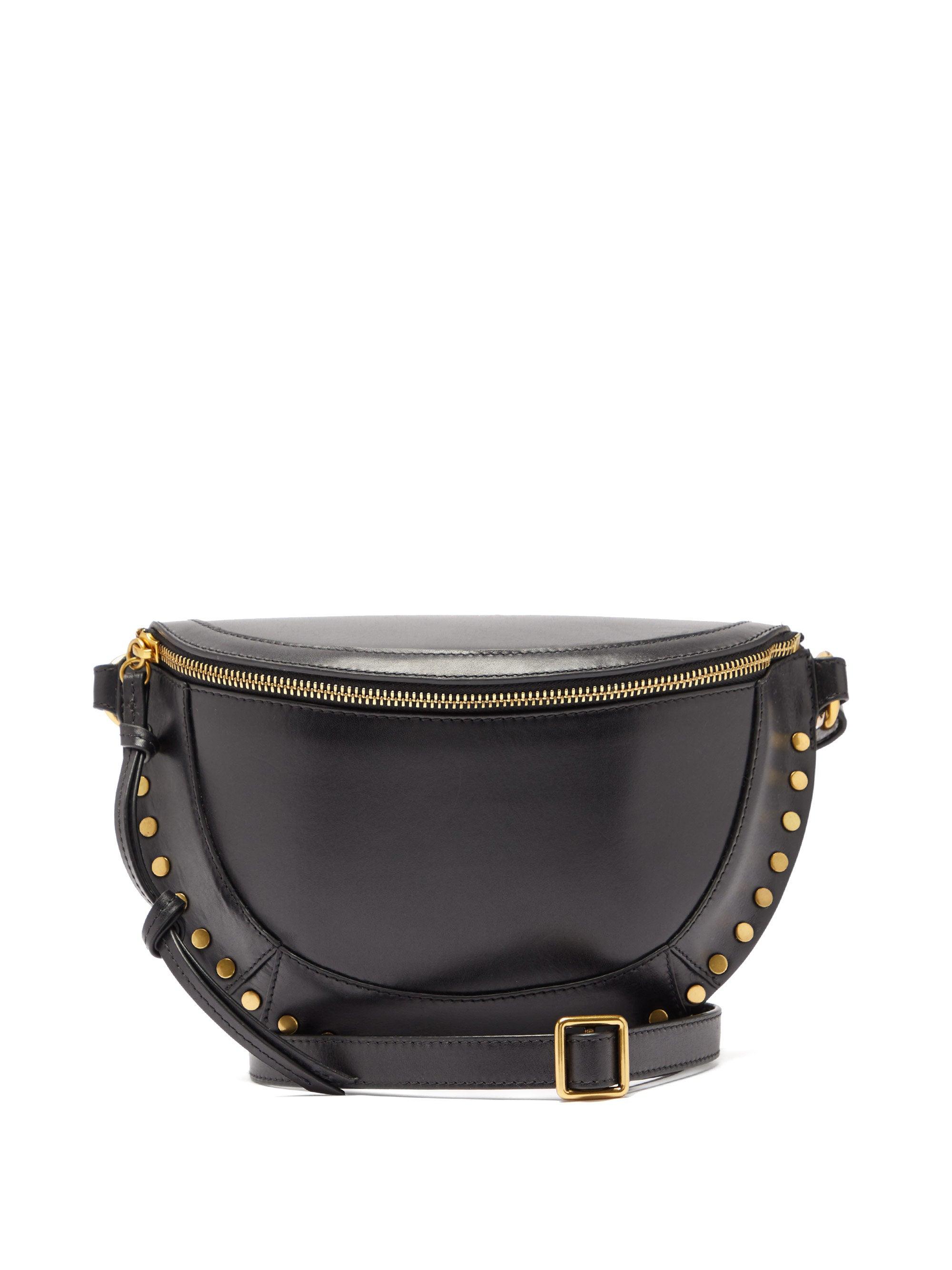 Isabel Marant Skano Studded Leather Belt Bag in Black - Lyst