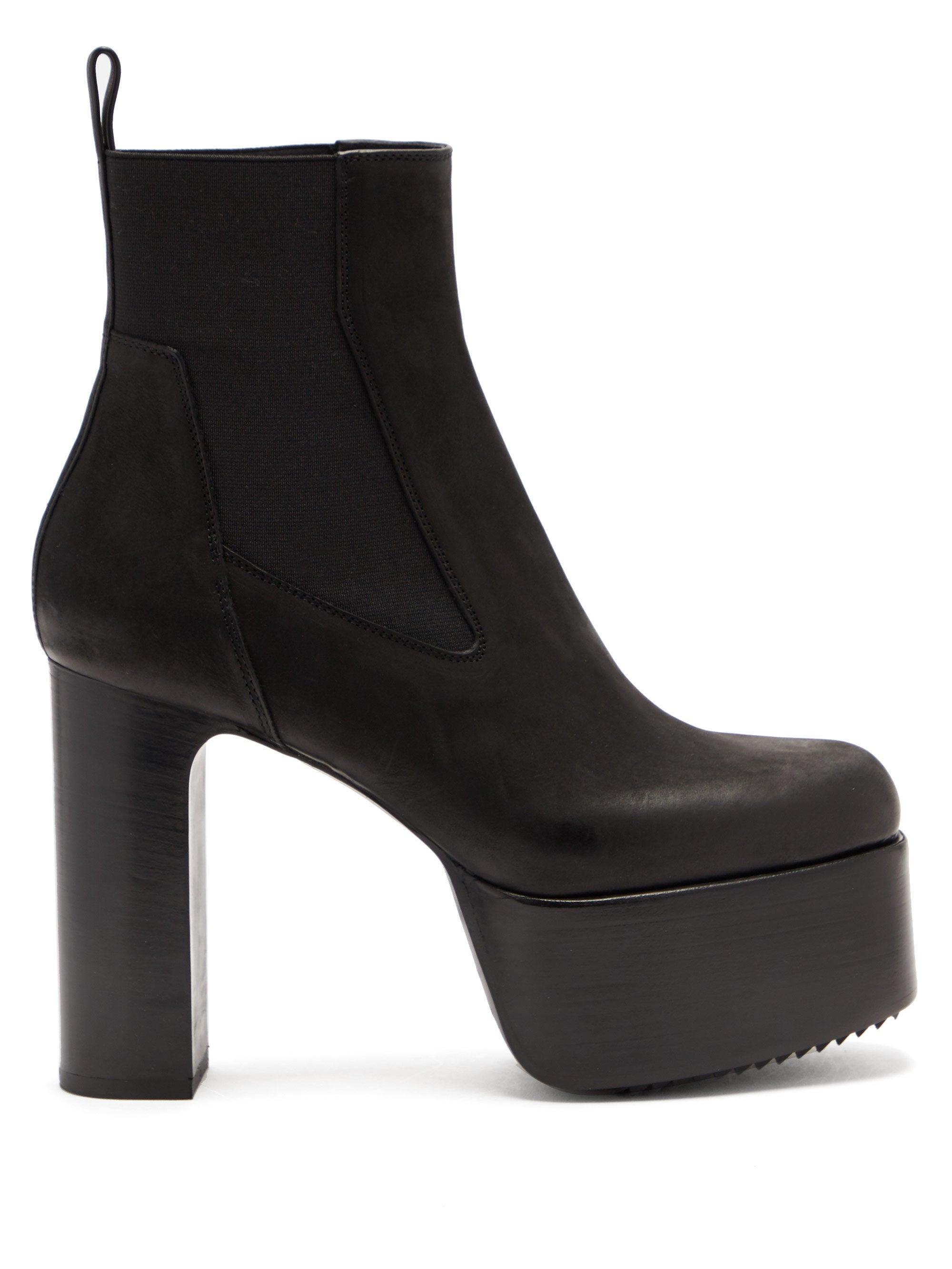 rick owens boots platform