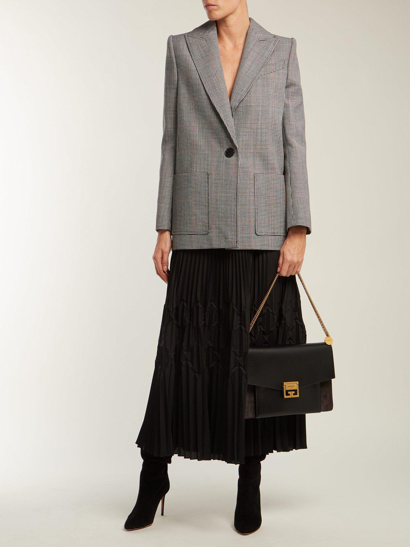 Sac bandouli re en cuir et daim GV3 large Givenchy en coloris Noir