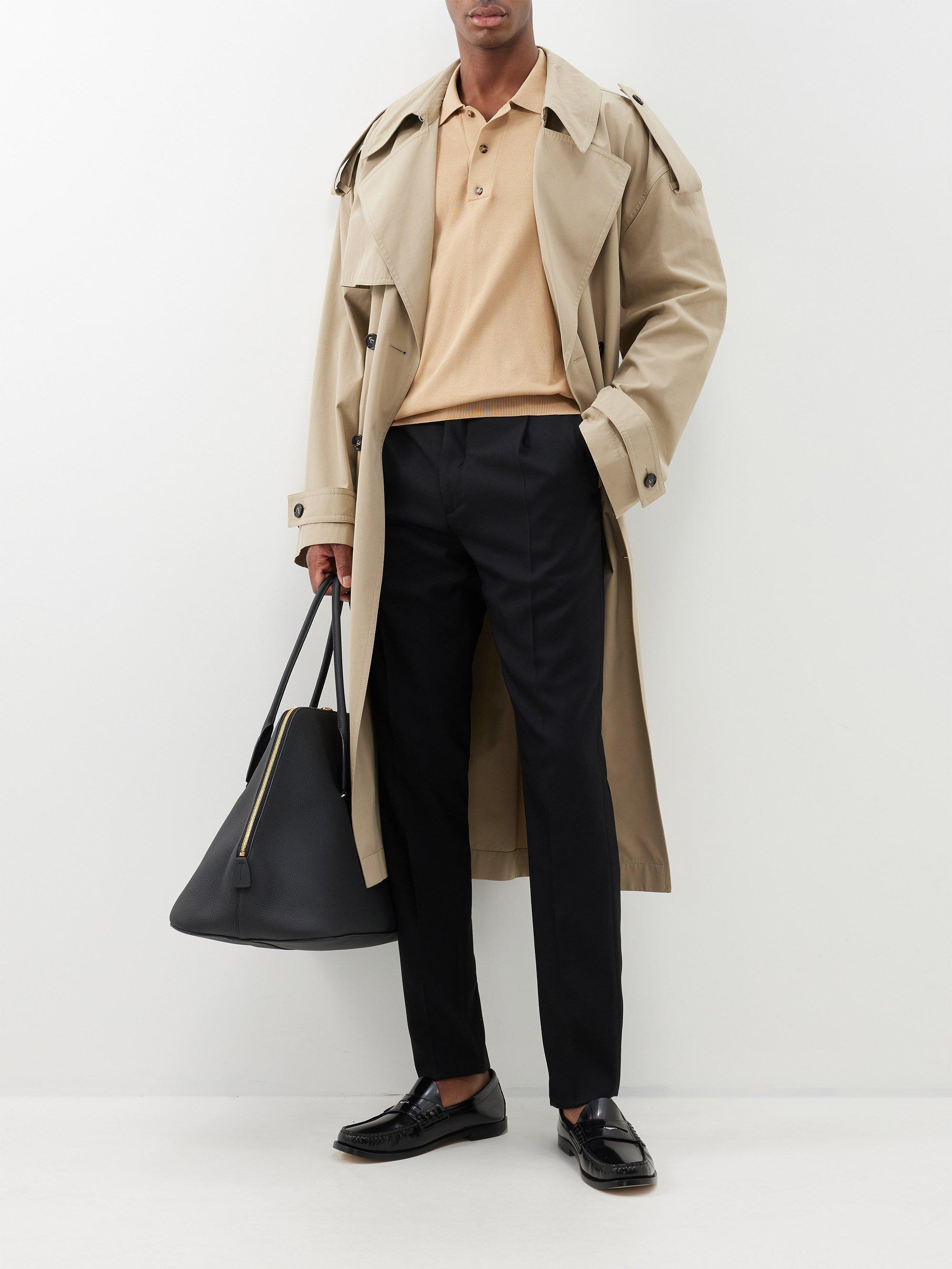 Burberry Pleated Wool Trousers in for Lyst