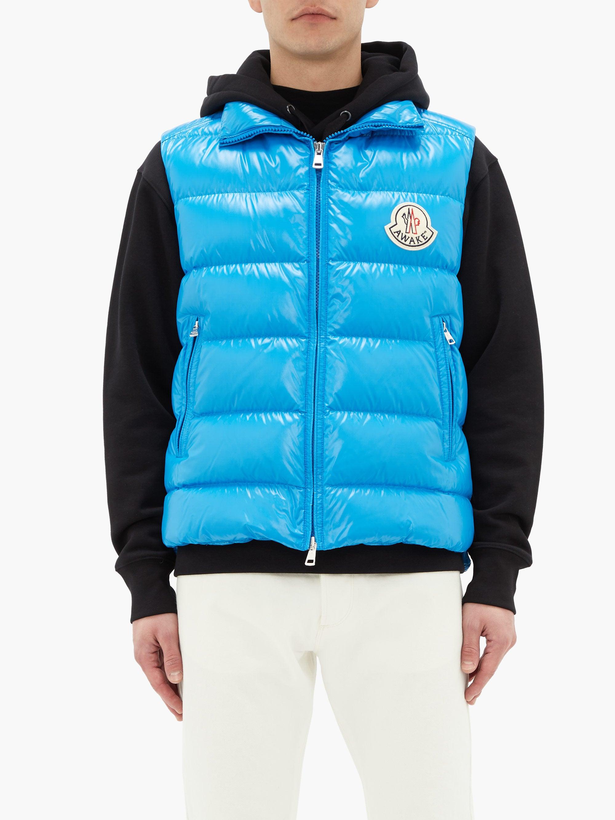 2 Moncler 1952 X Awake Ny Logo-patch Technical Gilet in Blue for Men - Lyst
