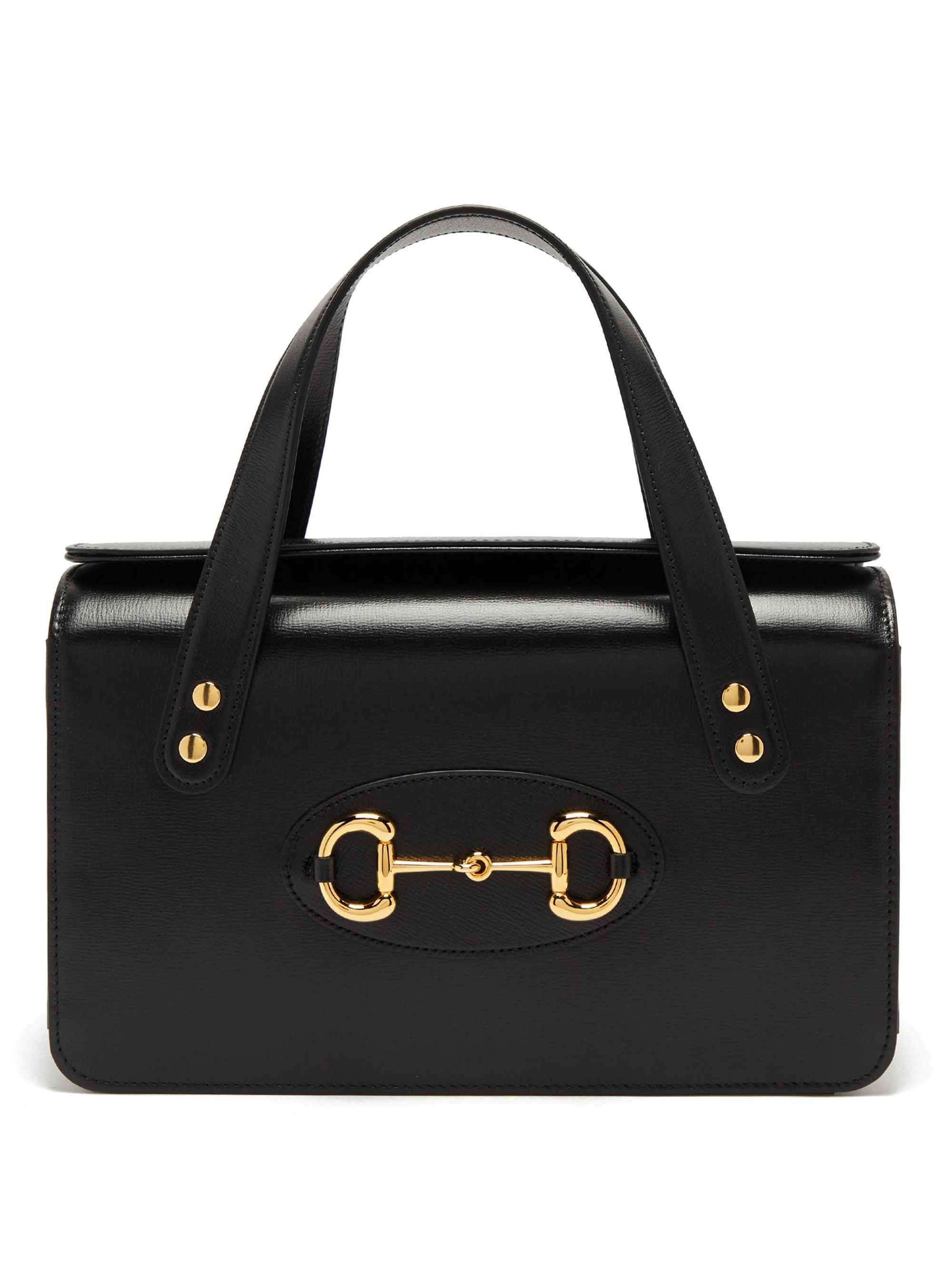 Gucci Horsebit 1955 Small Top Handle Bag in Black | Lyst