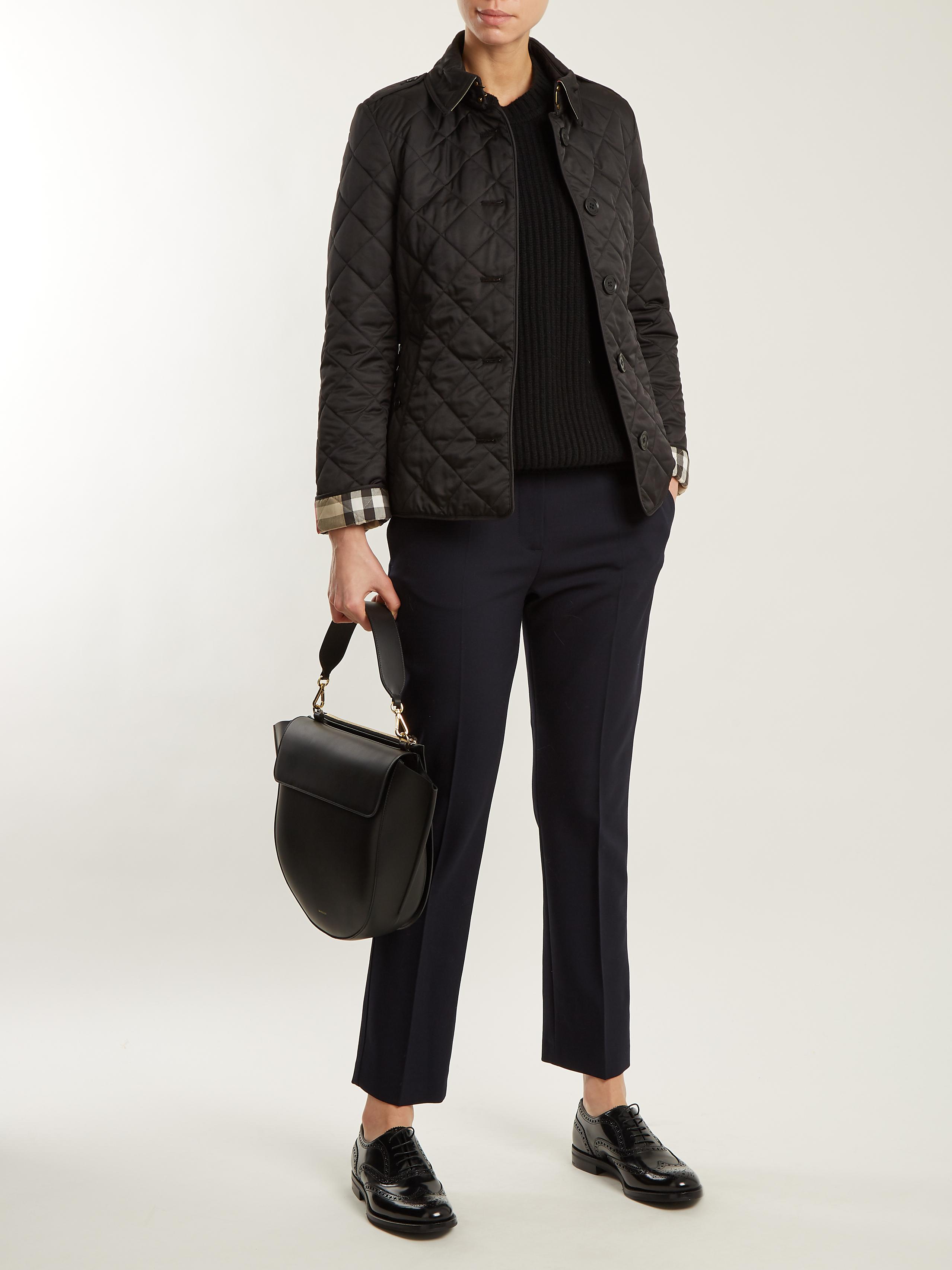 Burberry Frankby Quilted Jacket in Black | Lyst