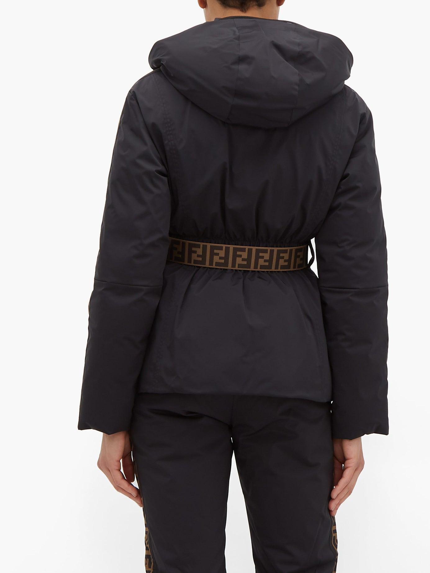 Fendi Rama Reversible Ff Print Shell Down Ski Jacket in Black | Lyst
