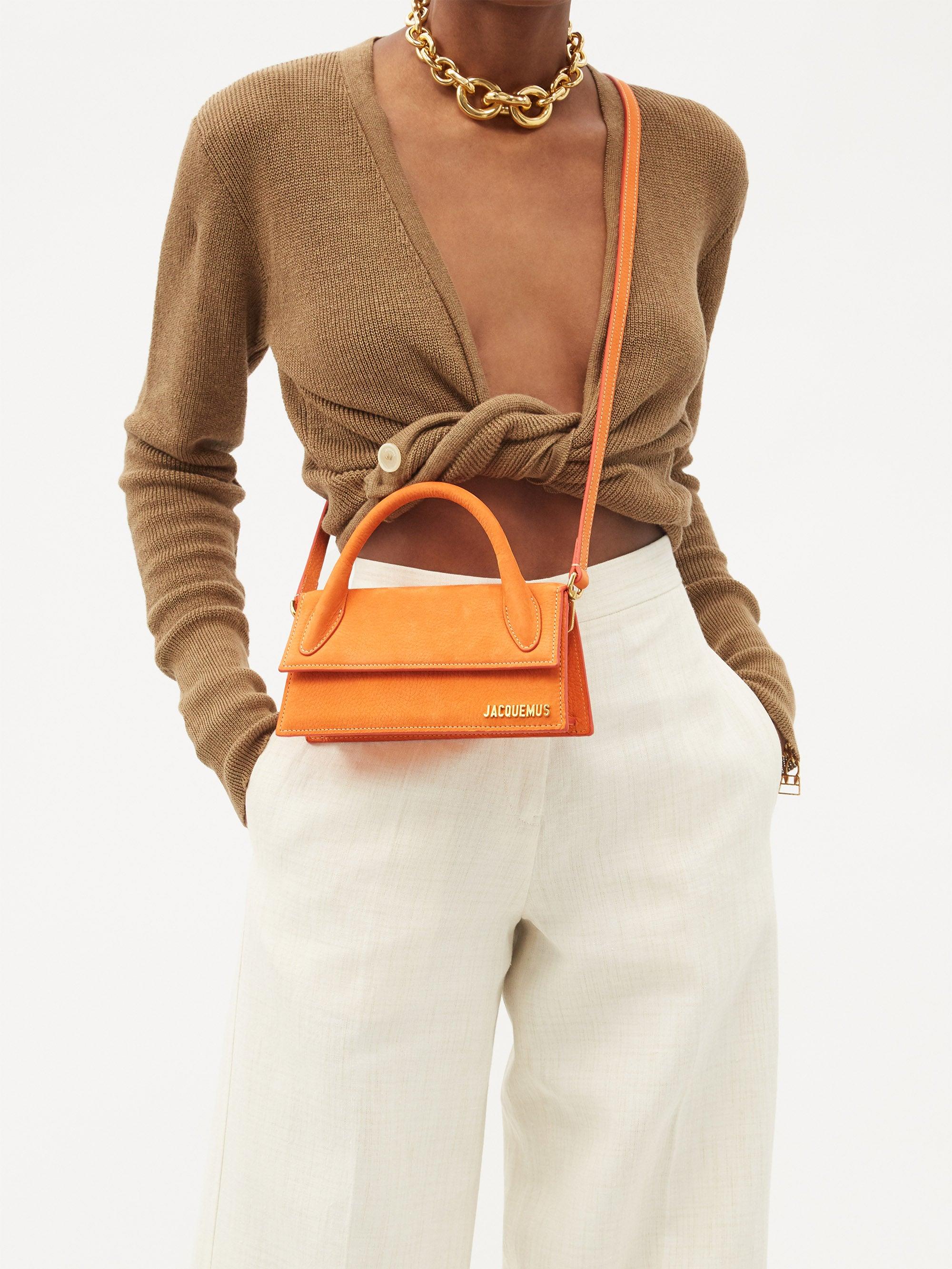 Jacquemus Chiquito Long Leather Cross-body Bag in Orange - Lyst